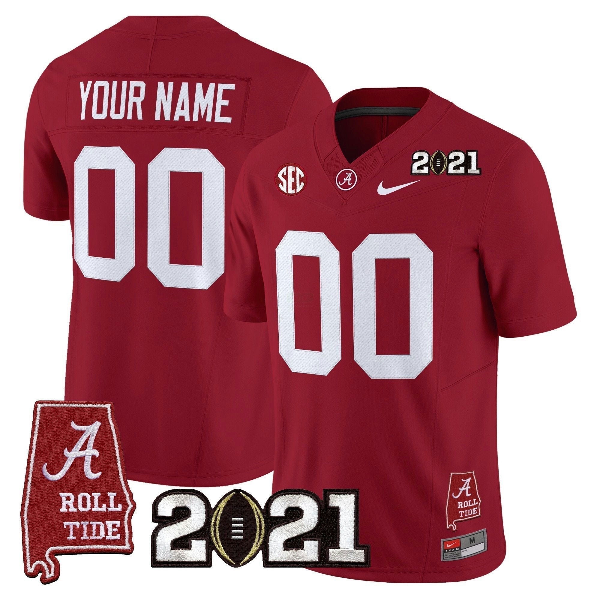 Camisa NCAA '2021 College Football Playoff National Championship' Vapor Limited Jersey - Alabama Map