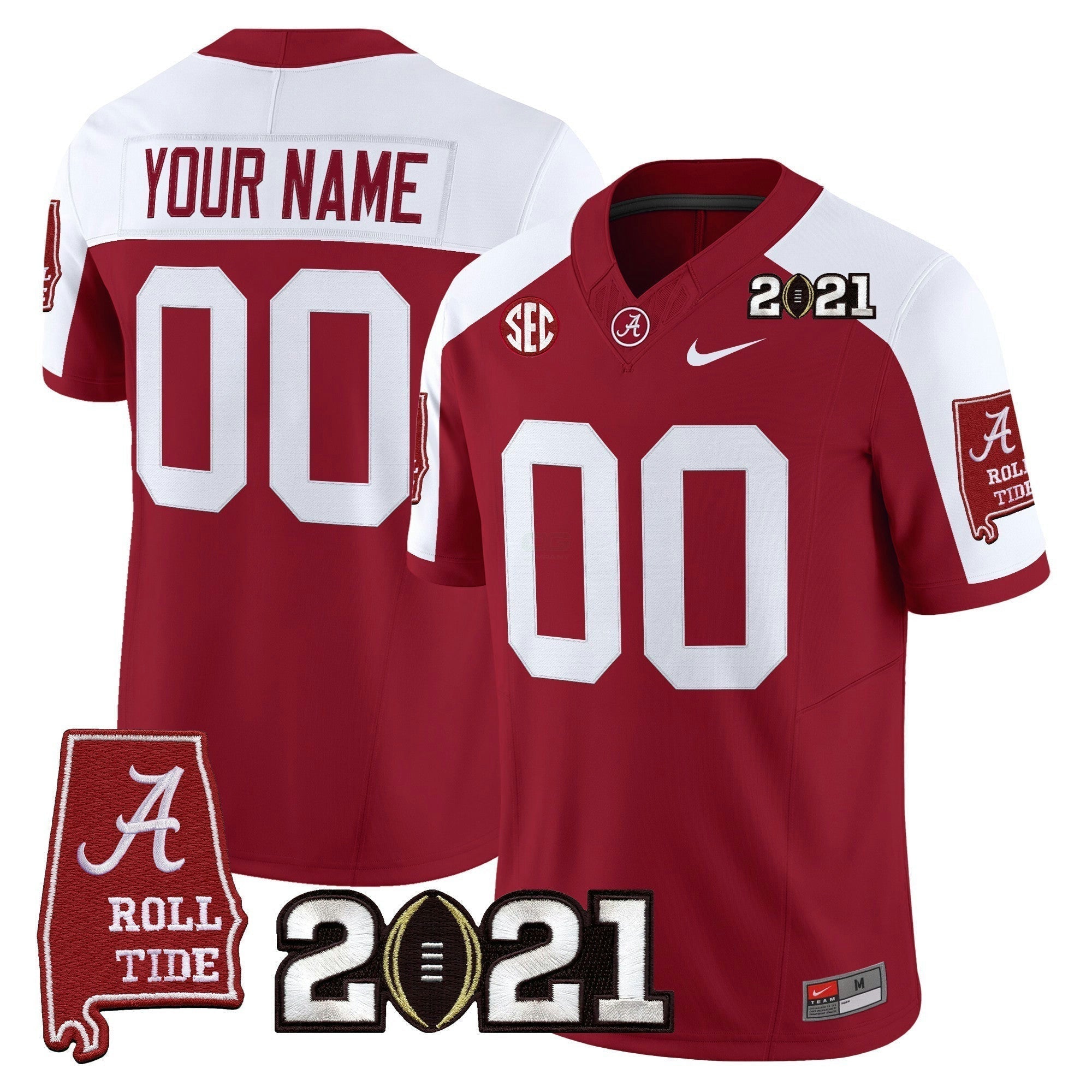 Camisa NCAA '2021 College Football Playoff National Championship' Vapor Limited Jersey - Alabama Map