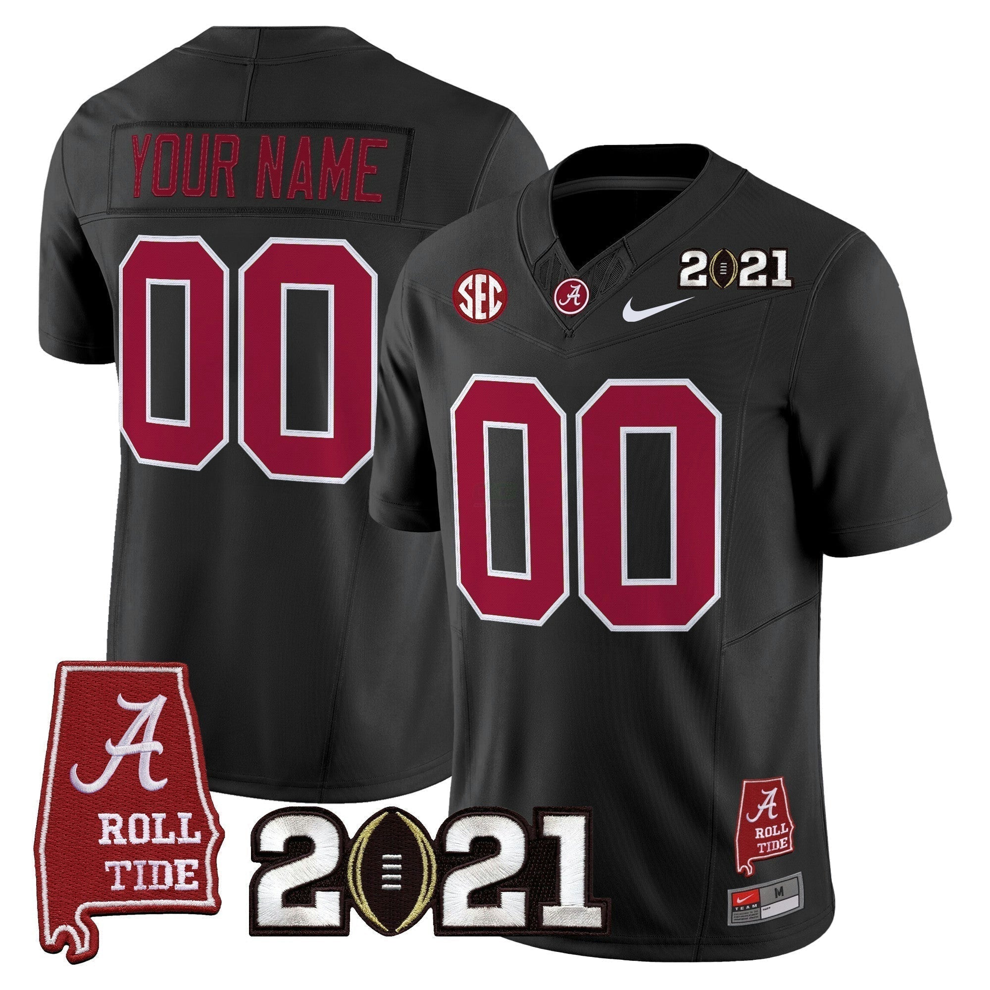 Camisa NCAA '2021 College Football Playoff National Championship' Vapor Limited Jersey - Alabama Map