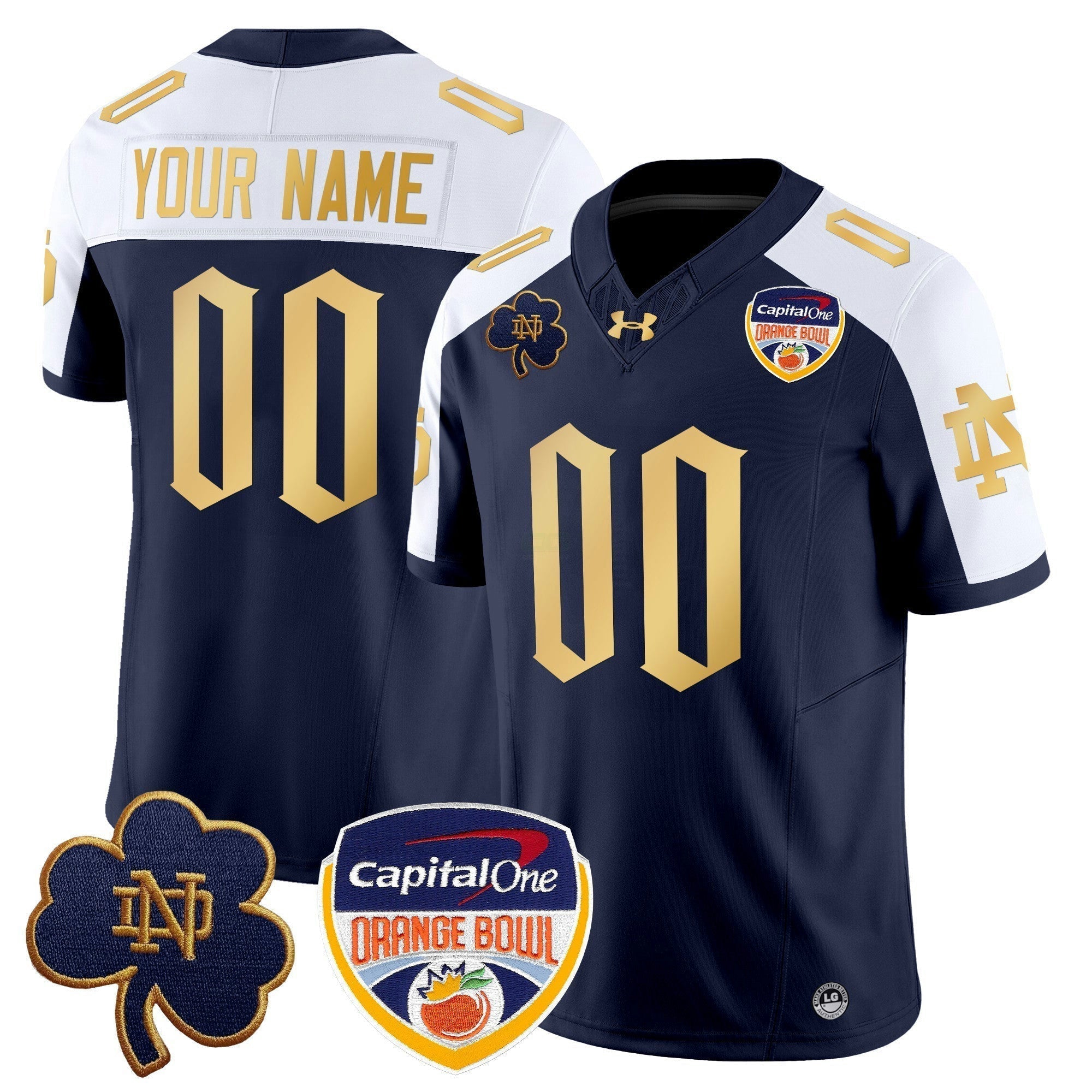 Camisa NCAA 2024 Laranja Bowl Patch Vapor Limited Jersey V2
