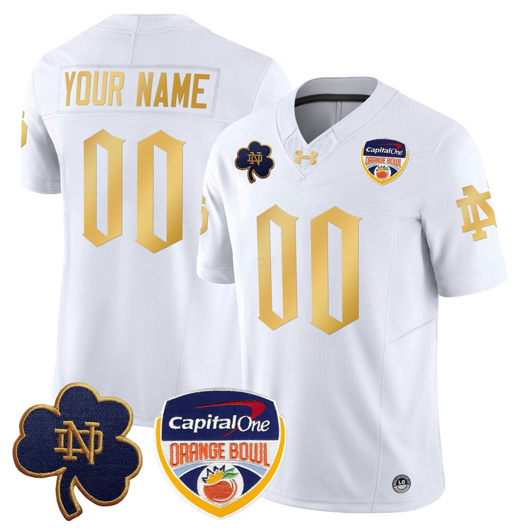 Camisa NCAA 2024 Laranja Bowl Patch Vapor Limited Jersey V2