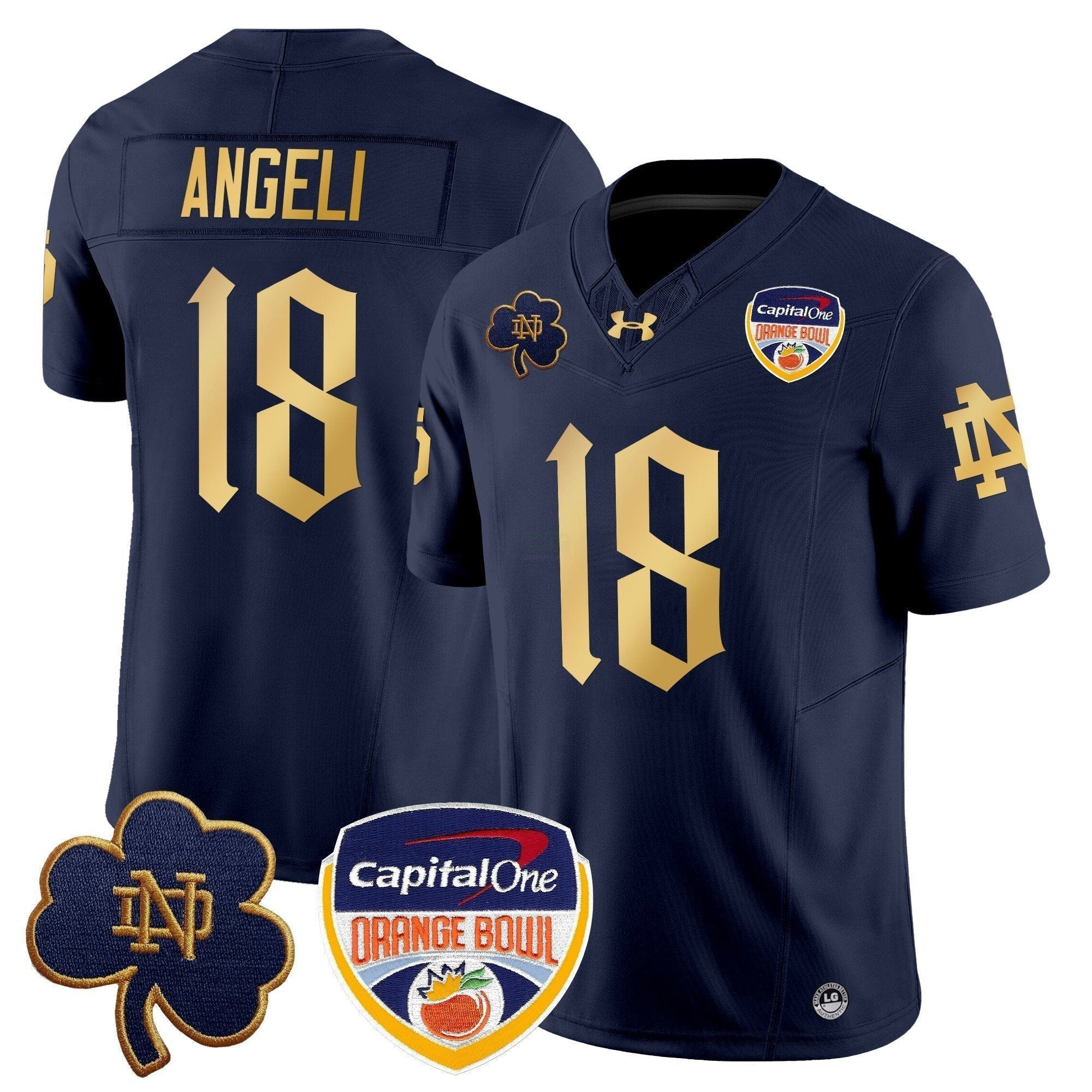 Camisa NCAA 2024 Laranja Bowl Patch Vapor Limited Jersey V2