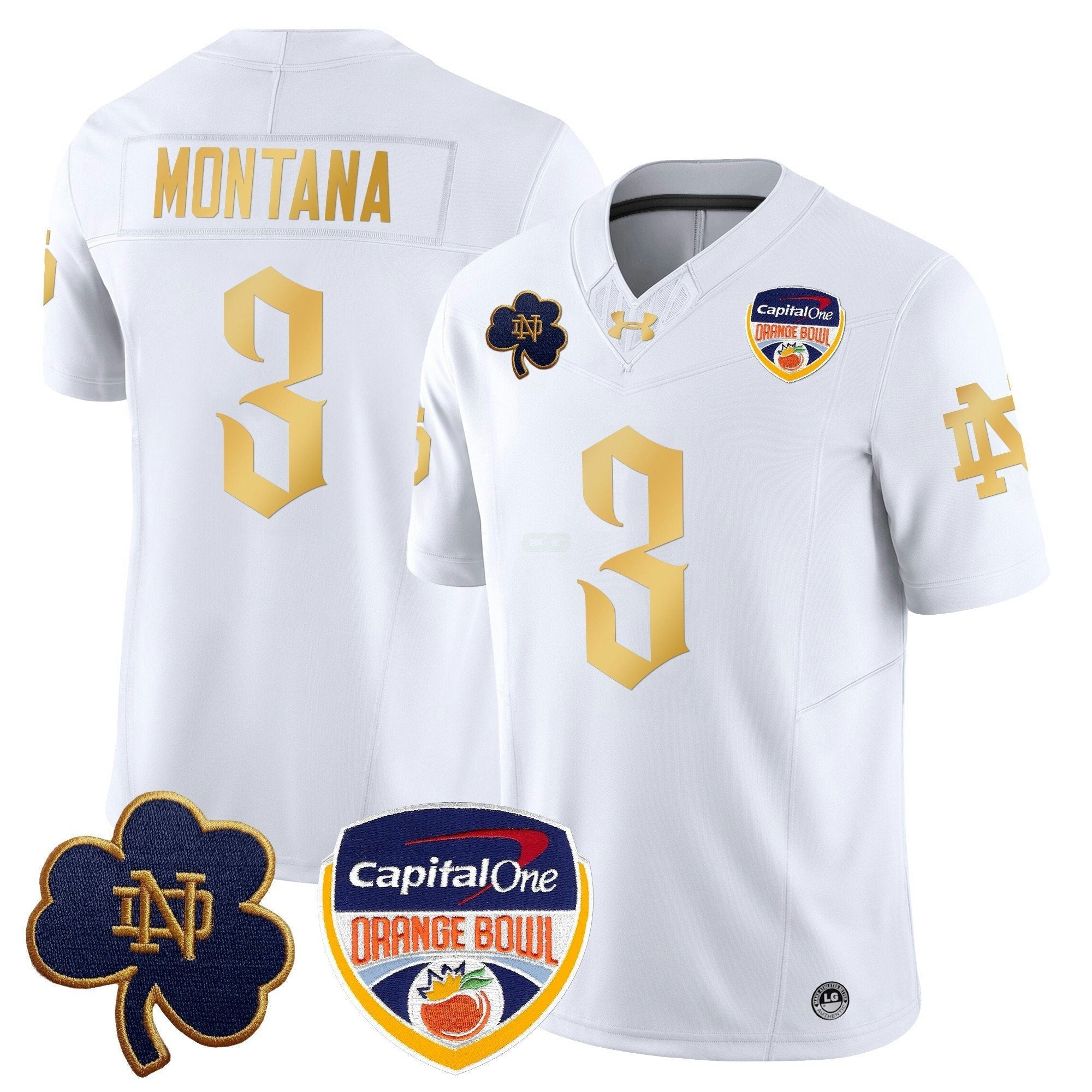 Camisa NCAA 2024 Laranja Bowl Patch Vapor Limited Jersey V2