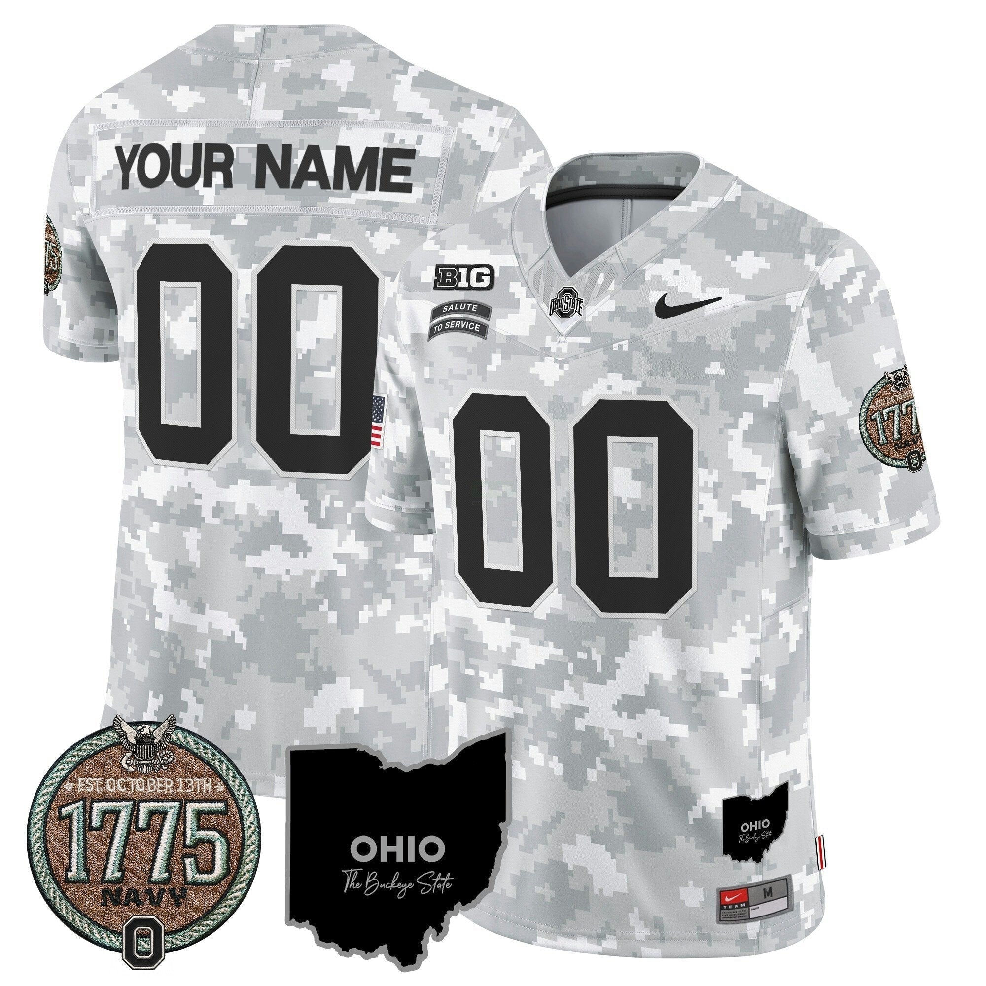 Camisa NCAA 2024 Salute to Service Establishment Year Patch Vapor Limited Jersey