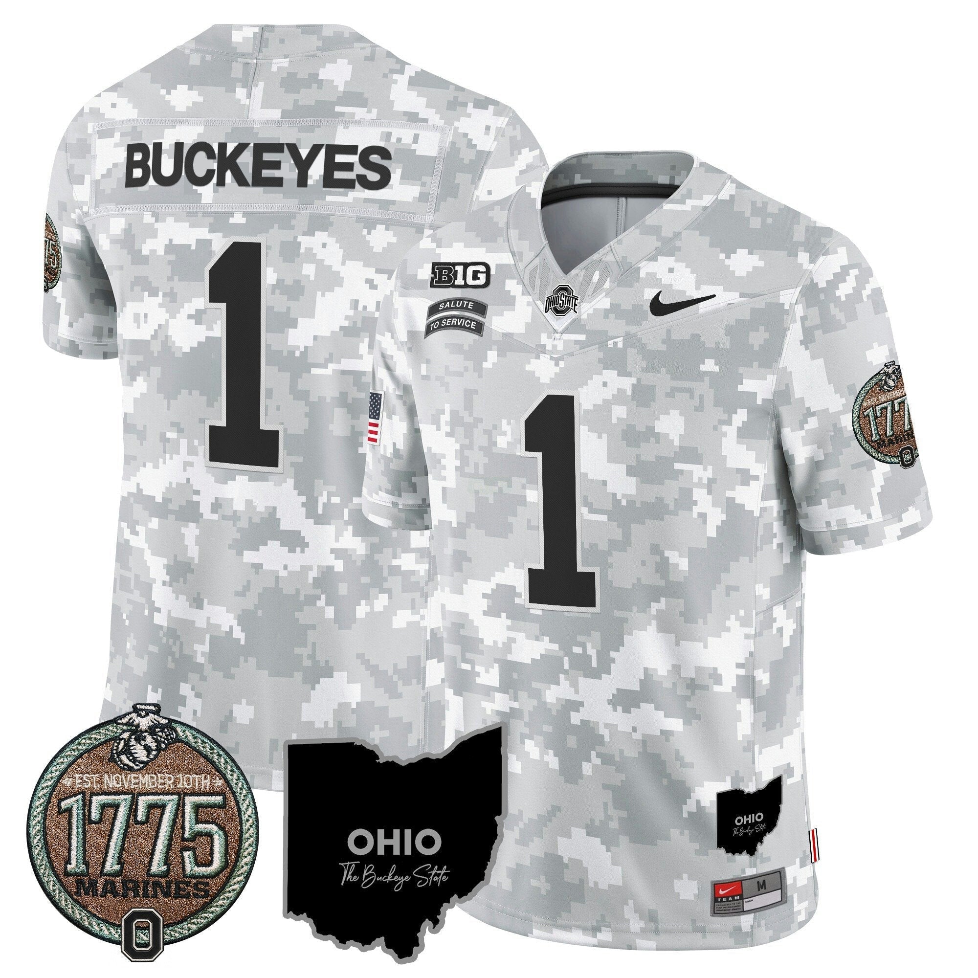 Camisa NCAA 2024 Salute to Service Establishment Year Patch Vapor Limited Jersey