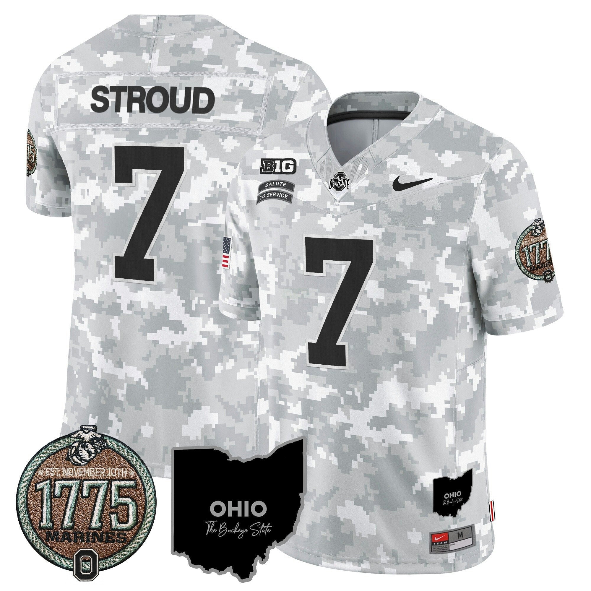 Camisa NCAA 2024 Salute to Service Establishment Year Patch Vapor Limited Jersey