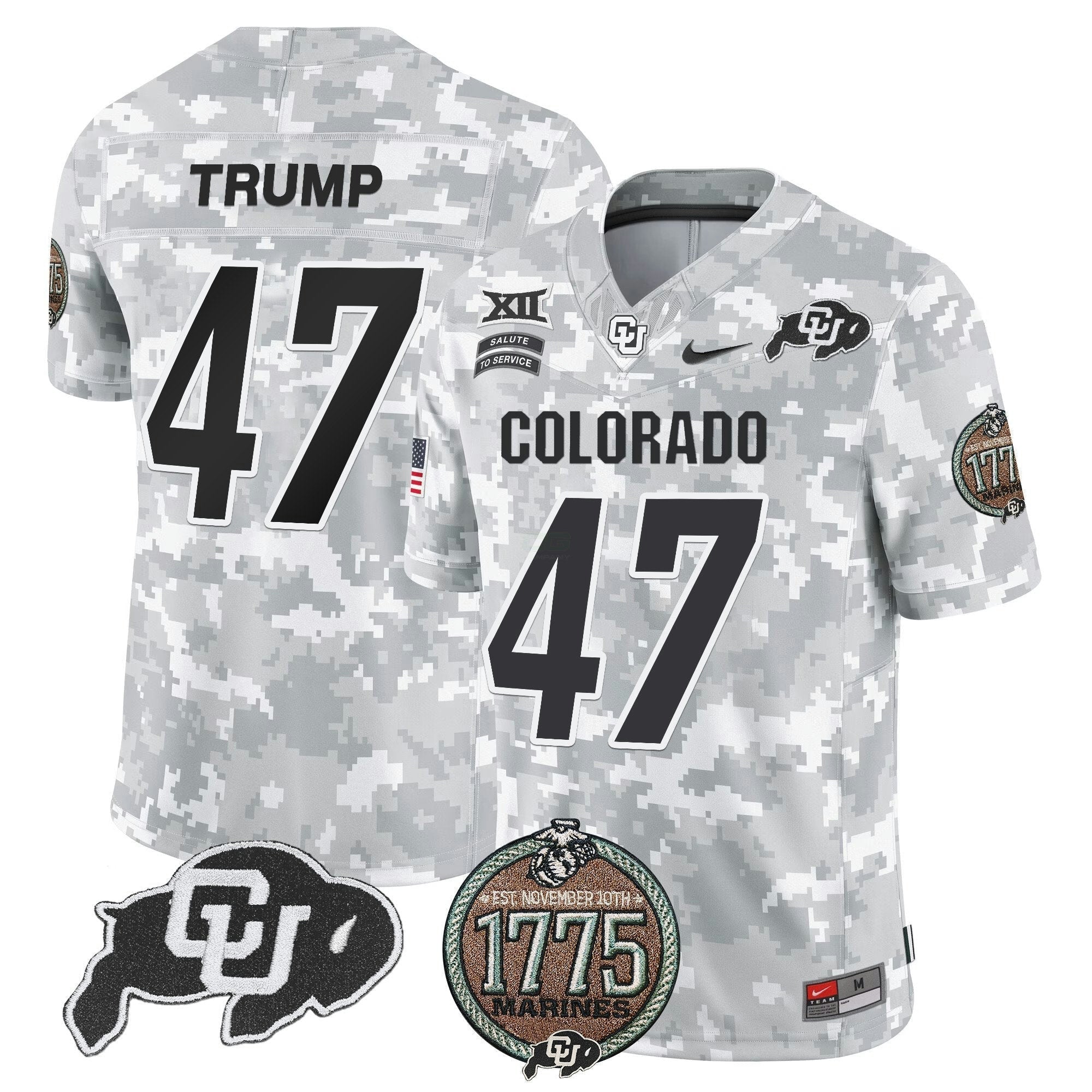 Camisa NCAA 2024 Salute to Service Establishment Year Patch Vapor Limited Jersey