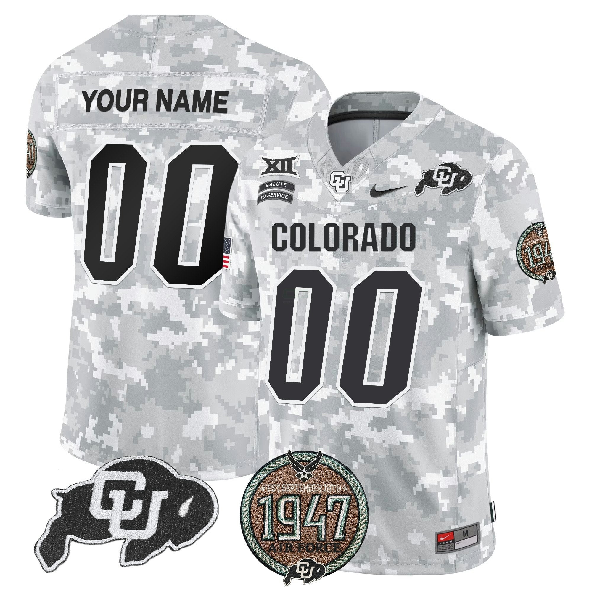 Camisa NCAA 2024 Salute to Service Establishment Year Patch Vapor Limited Jersey