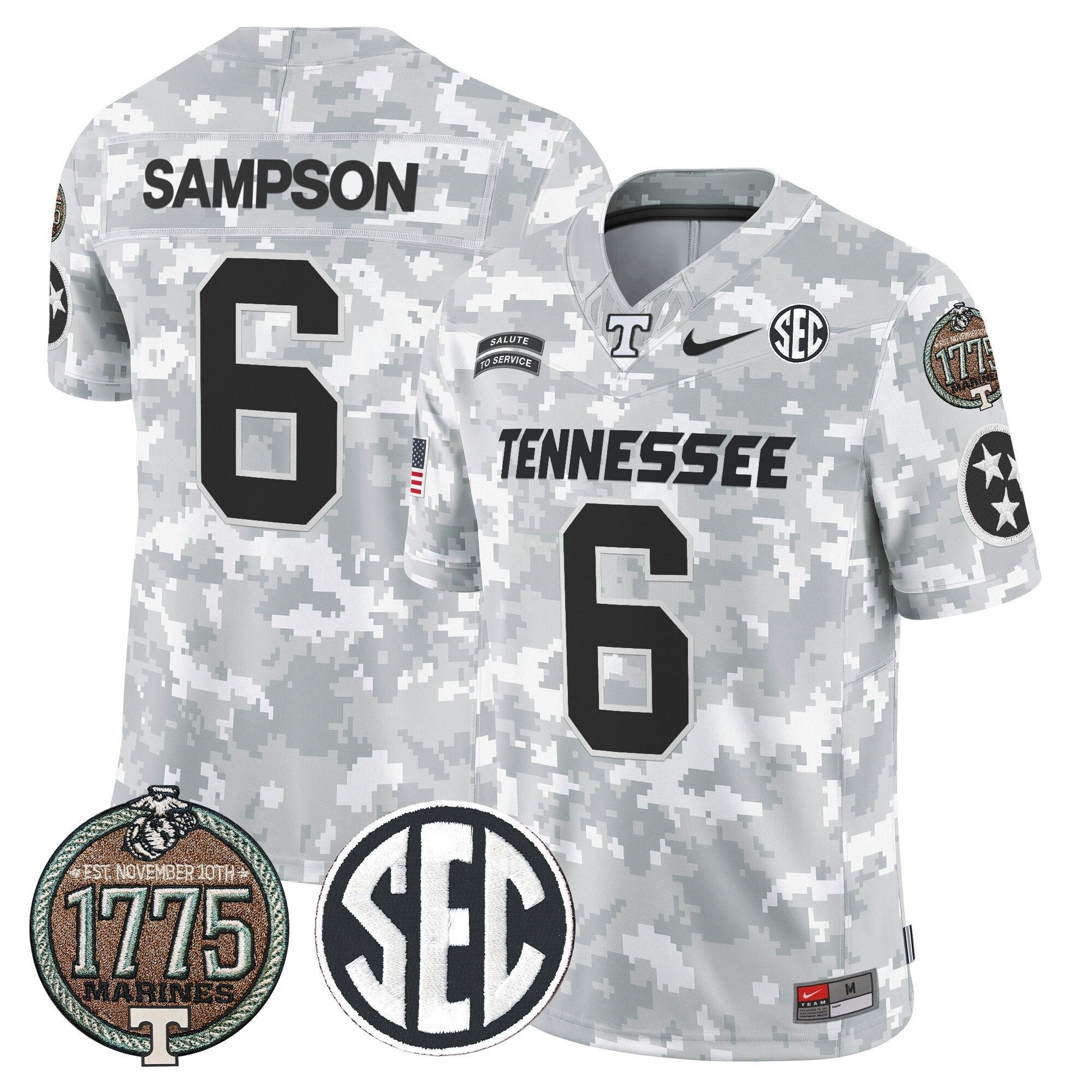 Camisa NCAA 2024 Salute to Service Establishment Year Patch Vapor Limited Jersey