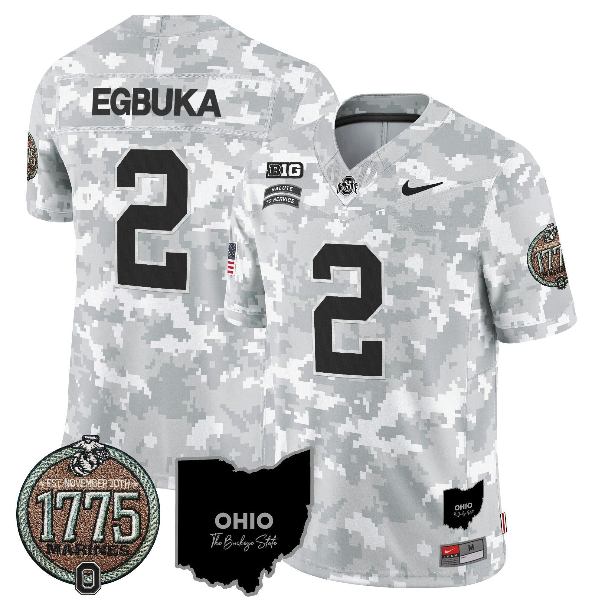 Camisa NCAA 2024 Salute to Service Establishment Year Patch Vapor Limited Jersey