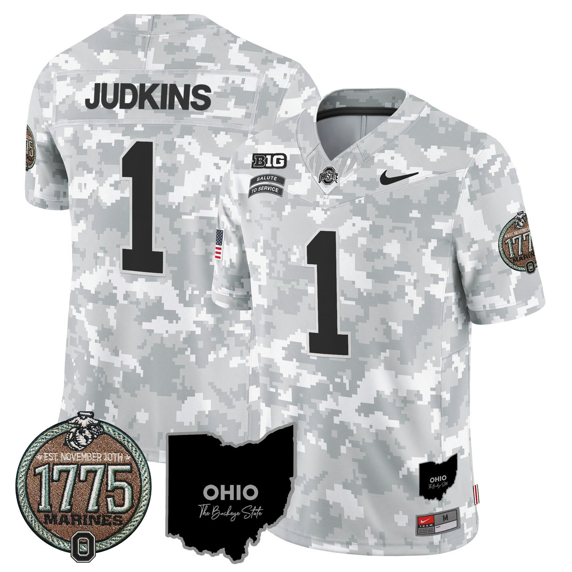Camisa NCAA 2024 Salute to Service Establishment Year Patch Vapor Limited Jersey