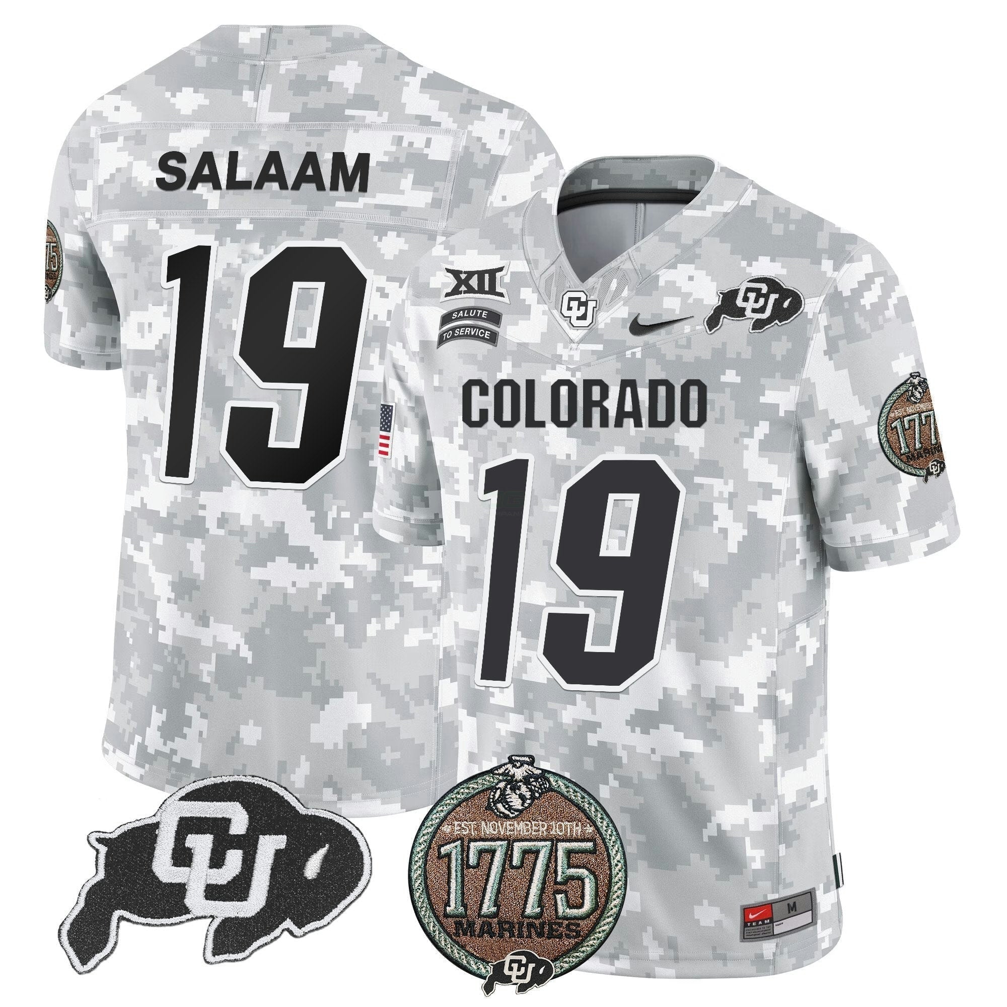 Camisa NCAA 2024 Salute to Service Establishment Year Patch Vapor Limited Jersey