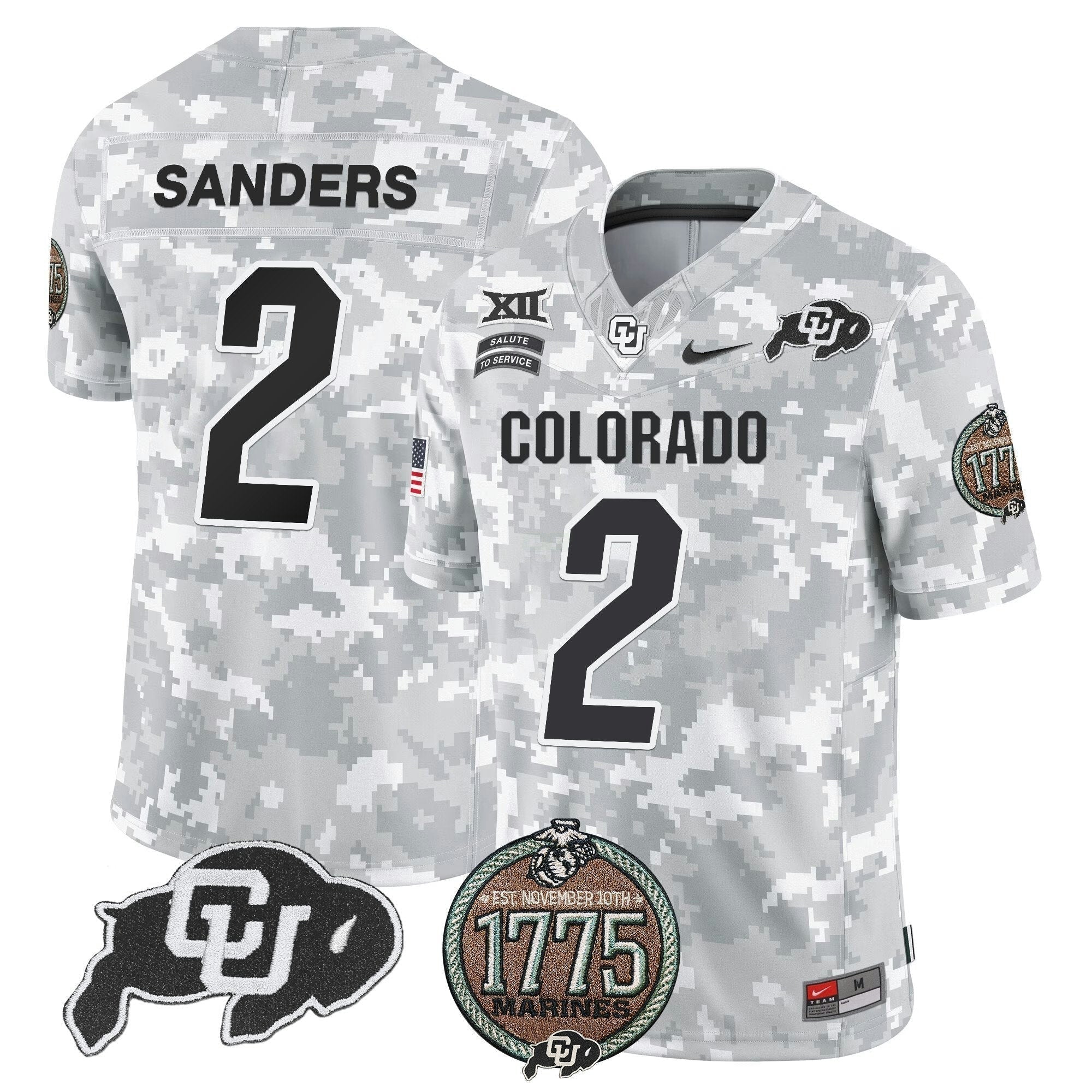 Camisa NCAA 2024 Salute to Service Establishment Year Patch Vapor Limited Jersey