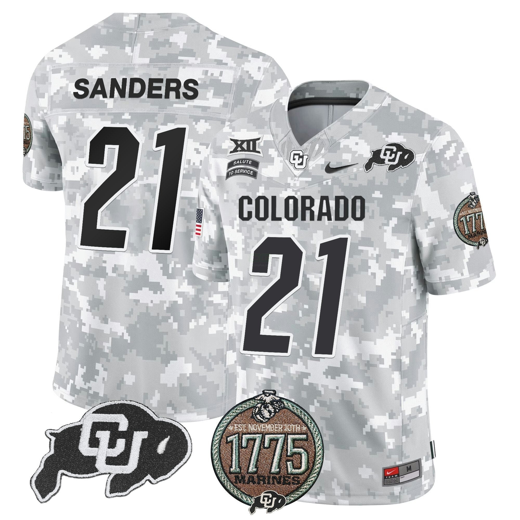 Camisa NCAA 2024 Salute to Service Establishment Year Patch Vapor Limited Jersey