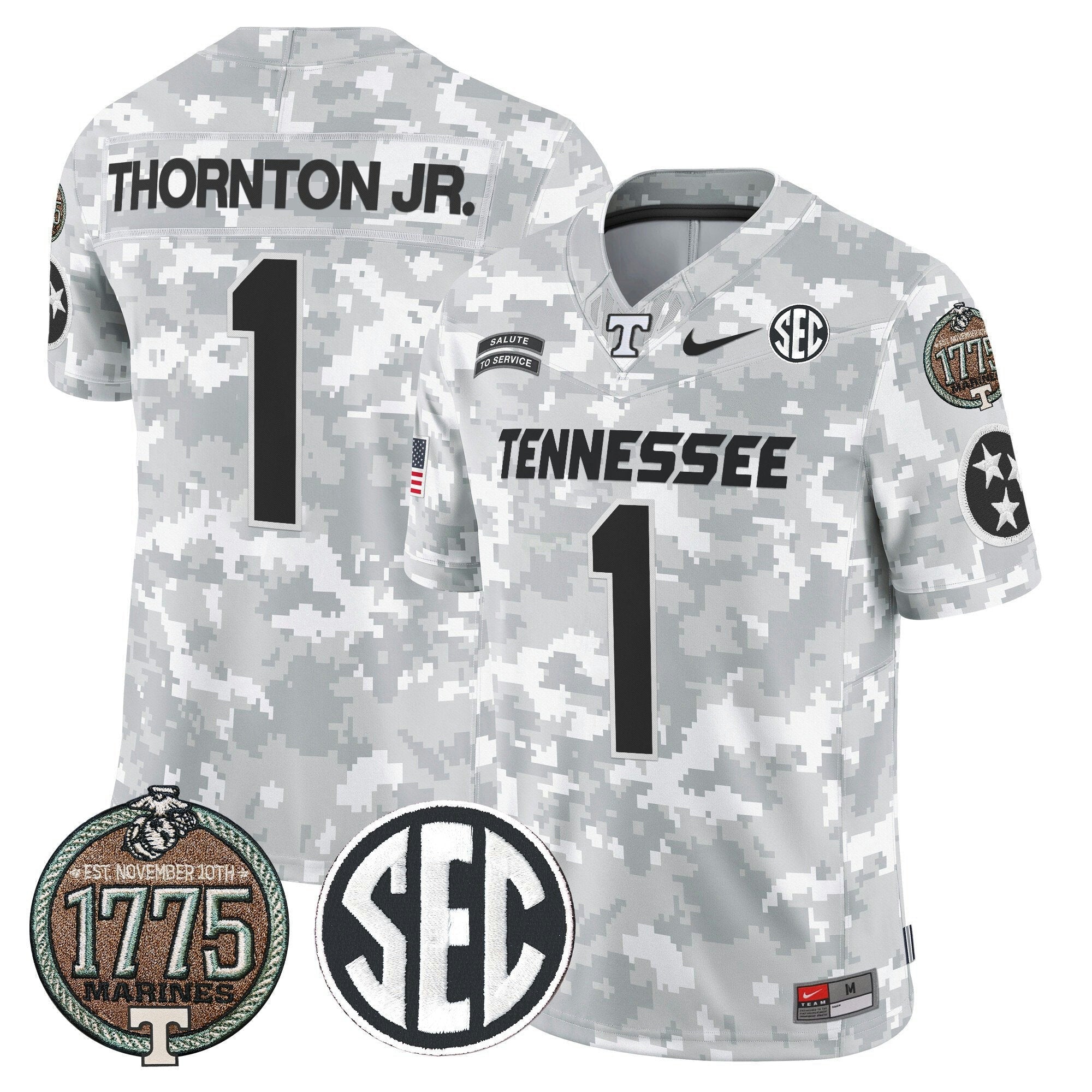 Camisa NCAA 2024 Salute to Service Establishment Year Patch Vapor Limited Jersey