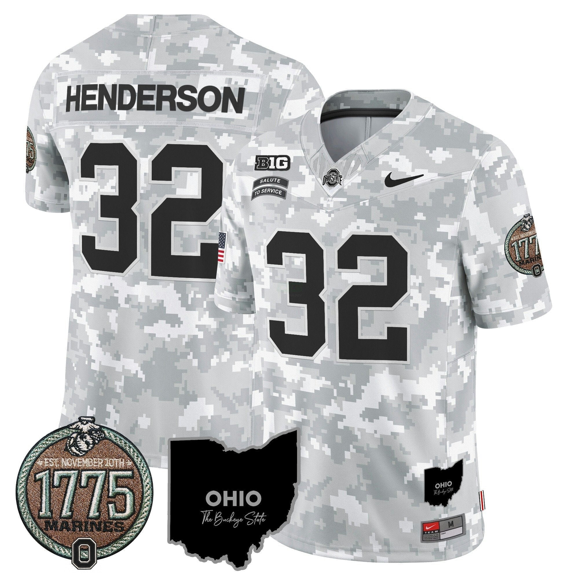 Camisa NCAA 2024 Salute to Service Establishment Year Patch Vapor Limited Jersey