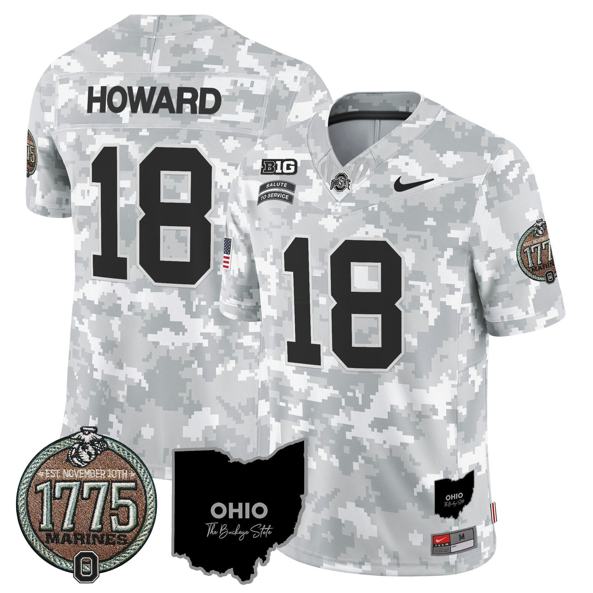 Camisa NCAA 2024 Salute to Service Establishment Year Patch Vapor Limited Jersey