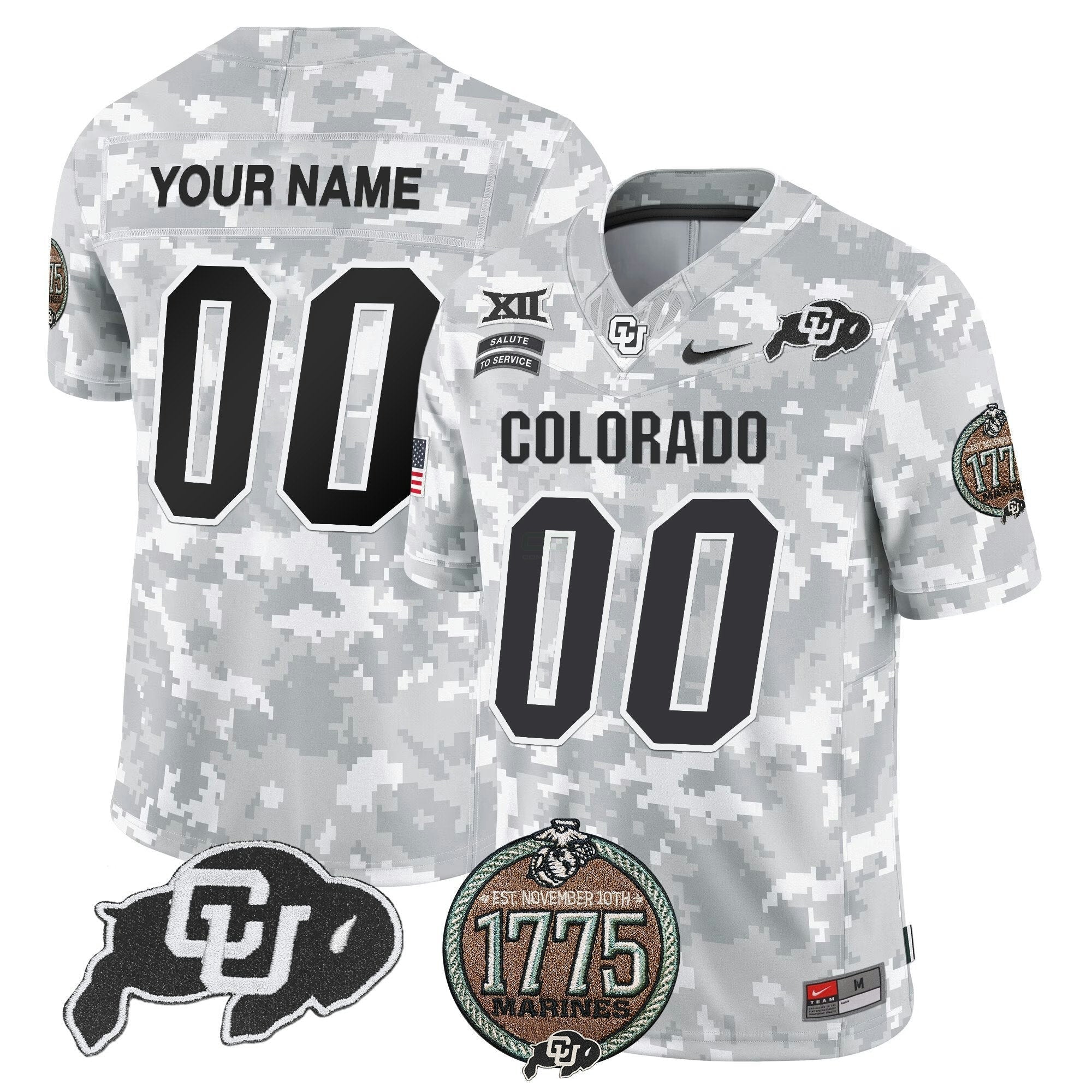 Camisa NCAA 2024 Salute to Service Establishment Year Patch Vapor Limited Jersey