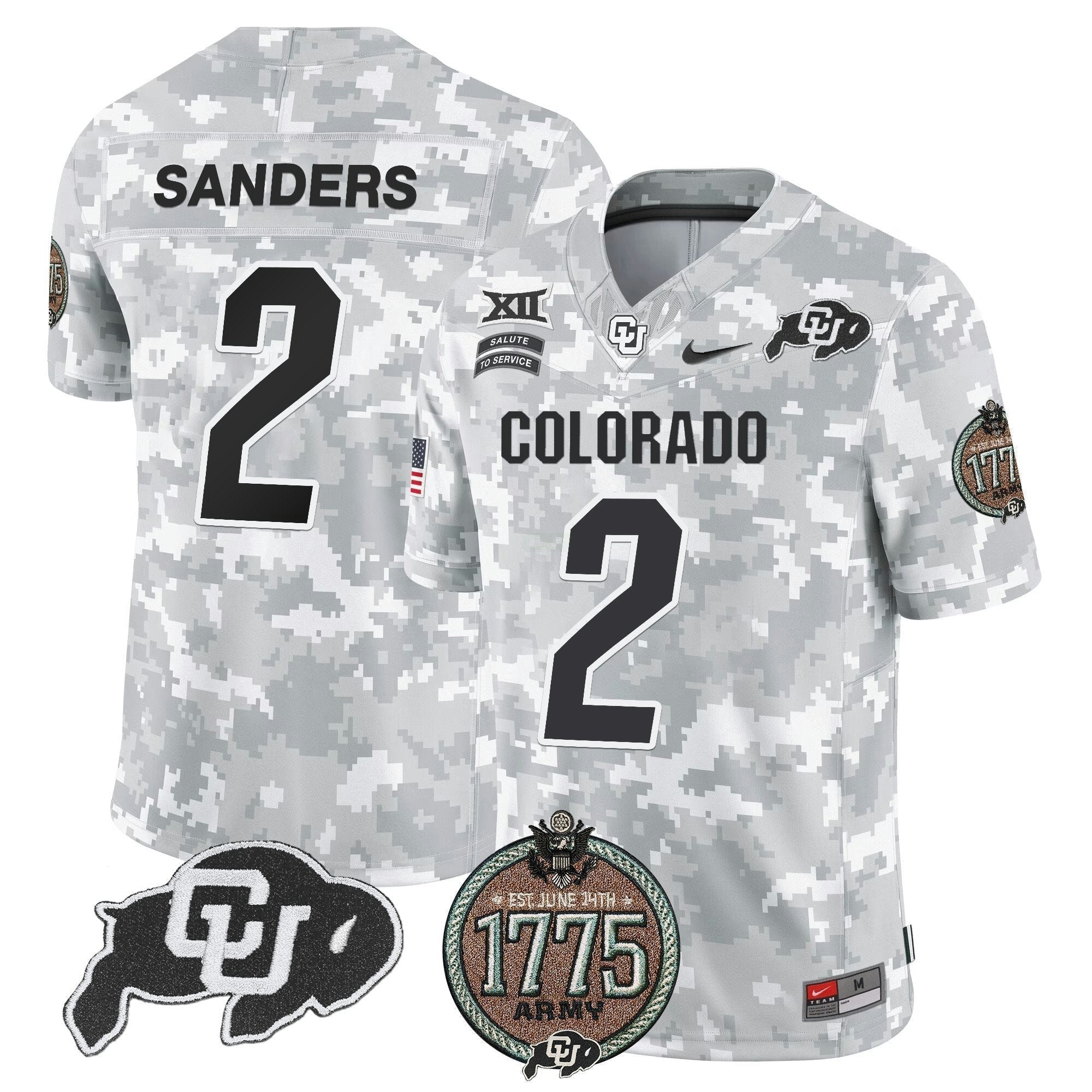Camisa NCAA 2024 Salute to Service Establishment Year Patch Vapor Limited Jersey