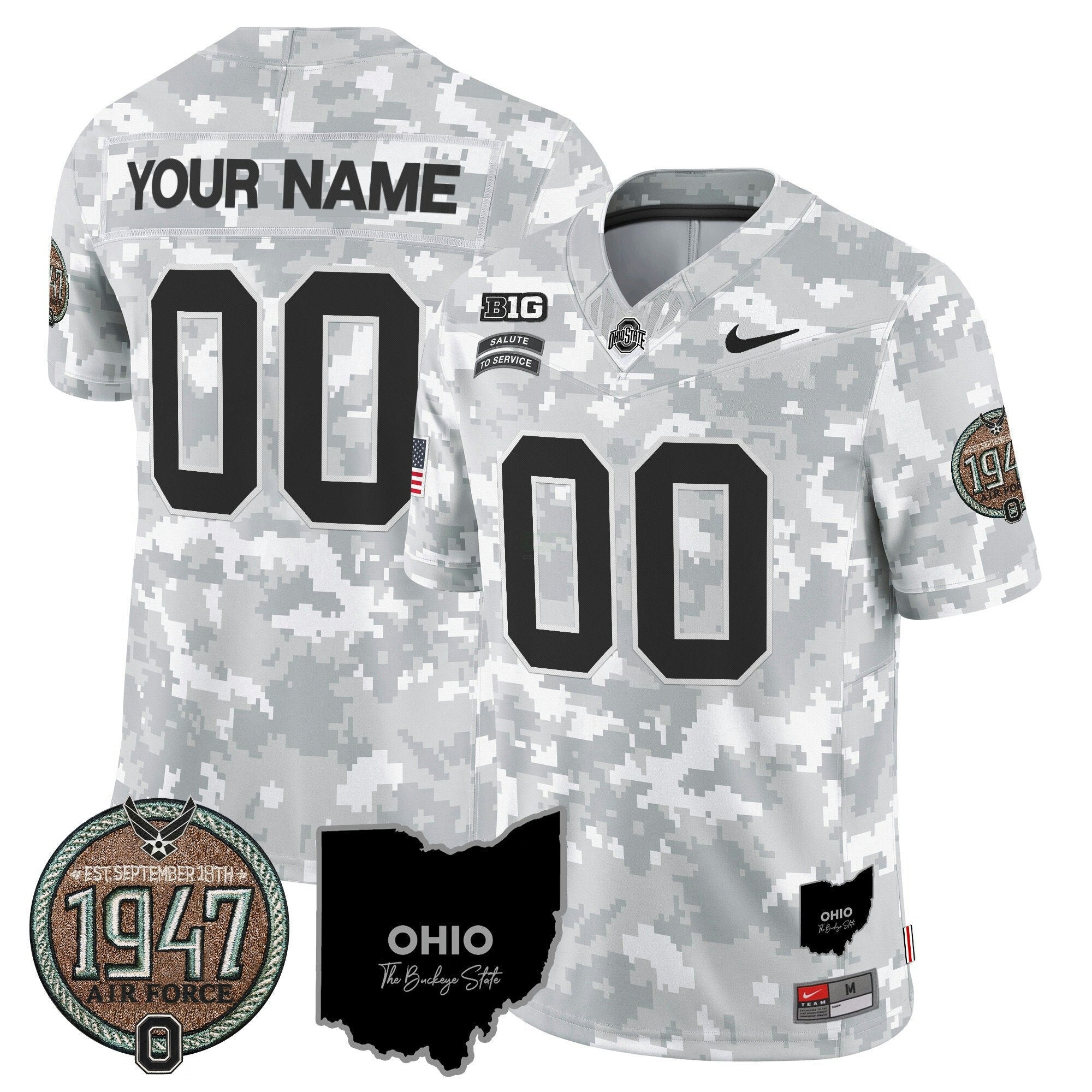 Camisa NCAA 2024 Salute to Service Establishment Year Patch Vapor Limited Jersey