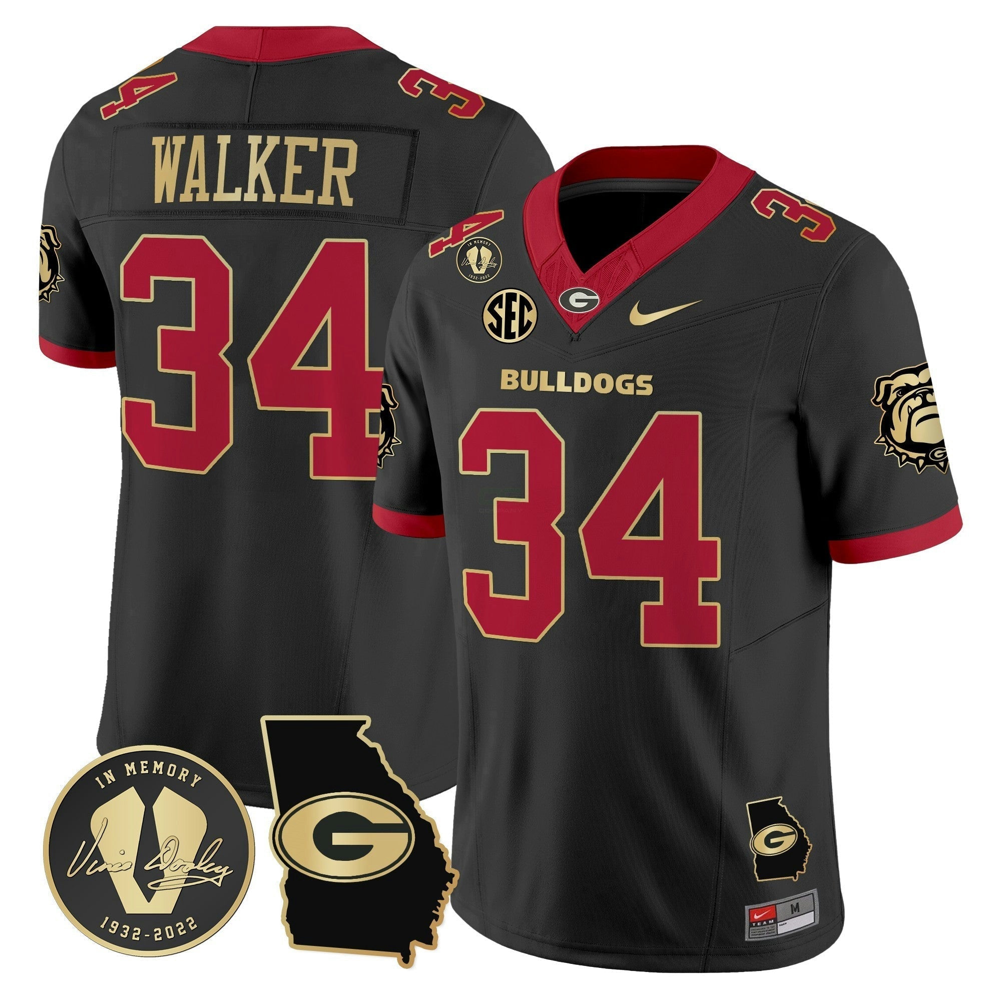 Camisa NCAA 2024 Vapor Limited Jersey V5 - Georgia Map
