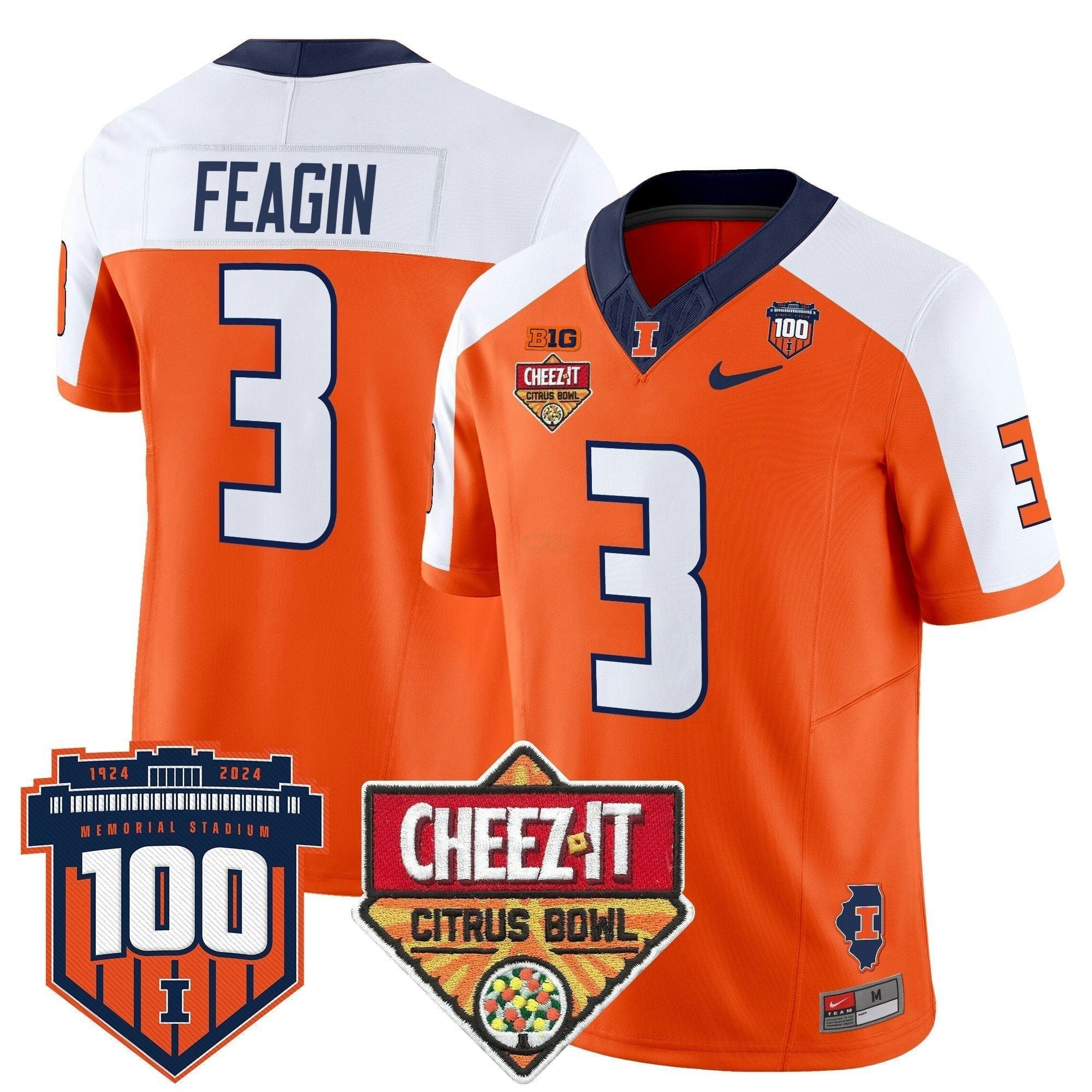 Camisa NCAA 2025 Cheez-It Citrus Bowl Patch Vapor Limited Jersey