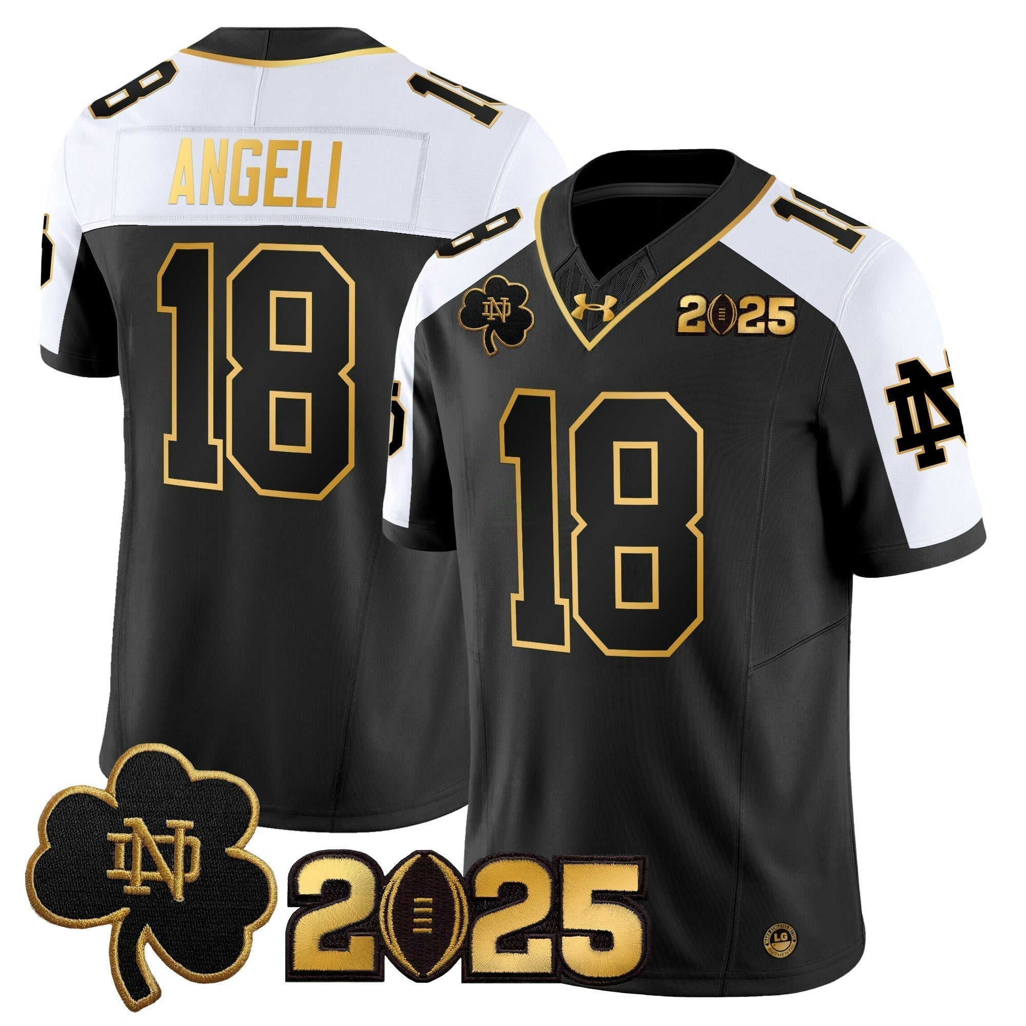 Camisa NCAA 2025 College Football Playoff Final Patch Dourada Vapor Limited Jersey