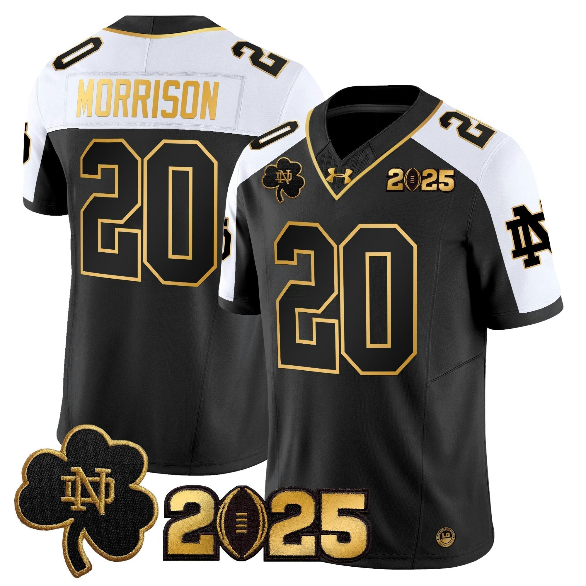 Camisa NCAA 2025 College Football Playoff Final Patch Dourada Vapor Limited Jersey