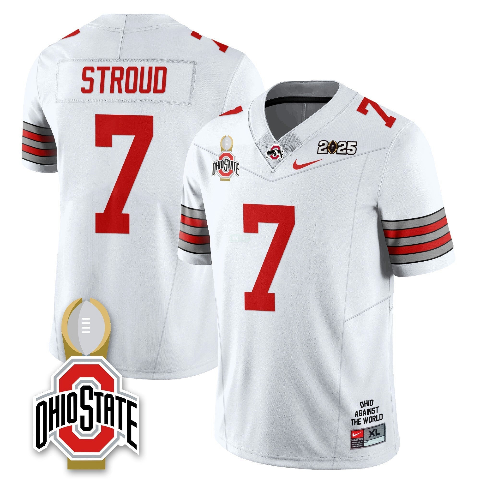 Camisa NCAA 2025 College Football Playoff Patch Heritage Stripe Jersey N10