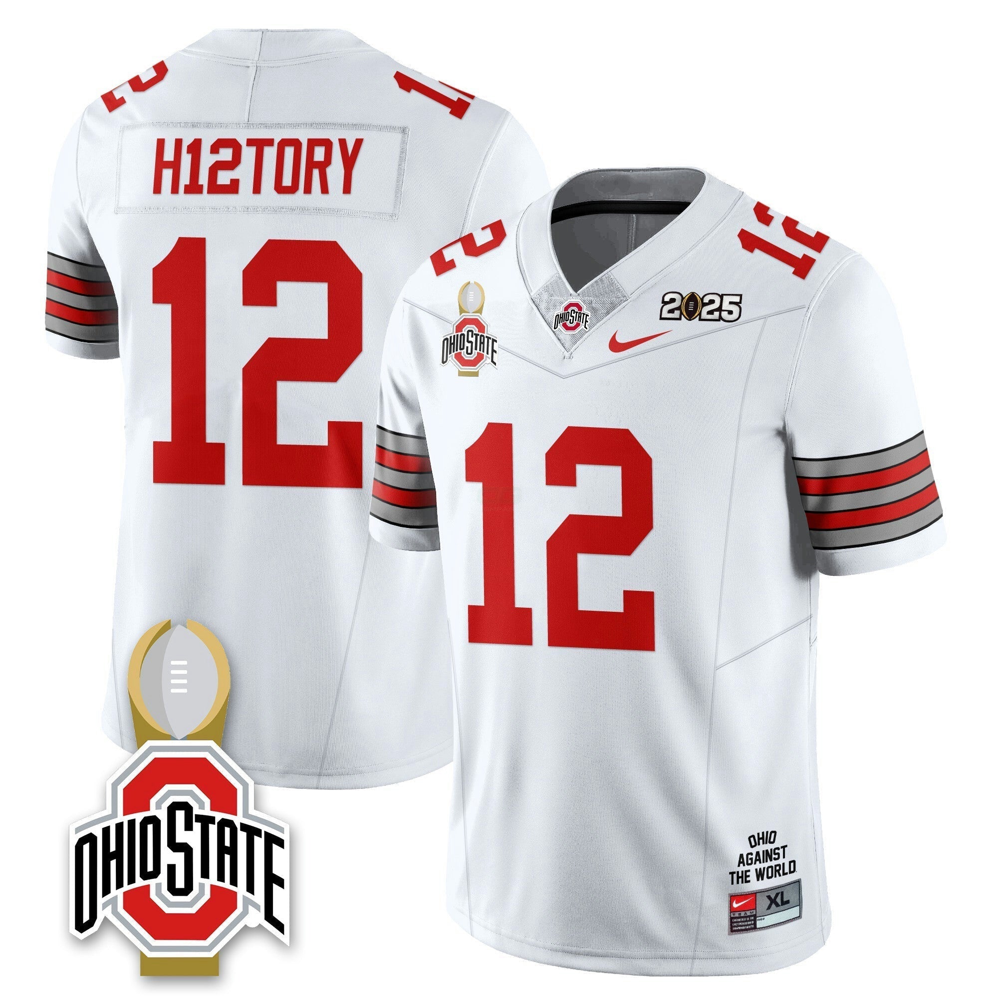 Camisa NCAA 2025 College Football Playoff Patch Heritage Stripe Jersey N10