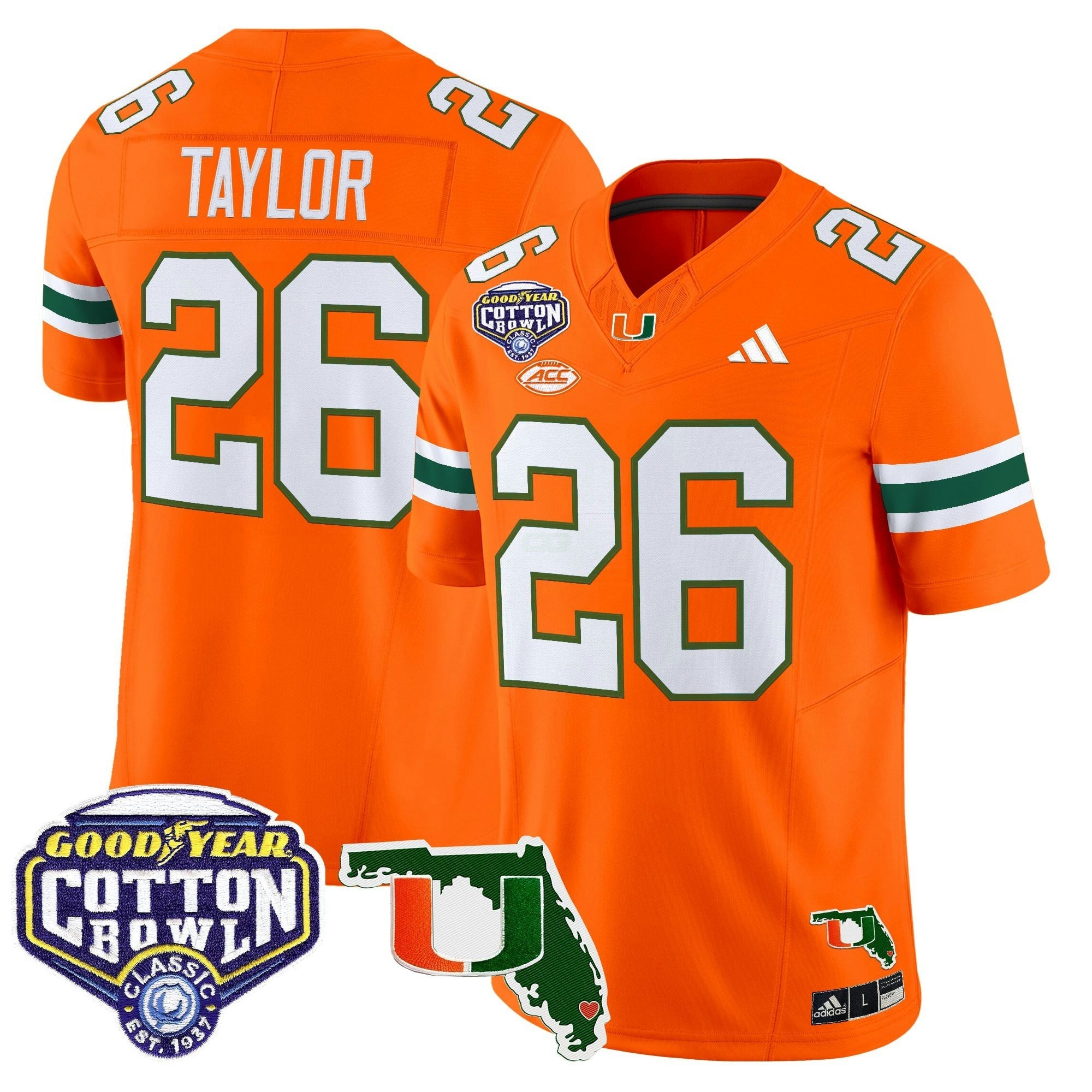 Camisa NCAA 2025 Cotton Bowl & Florida Patch Vapor Limited Jersey