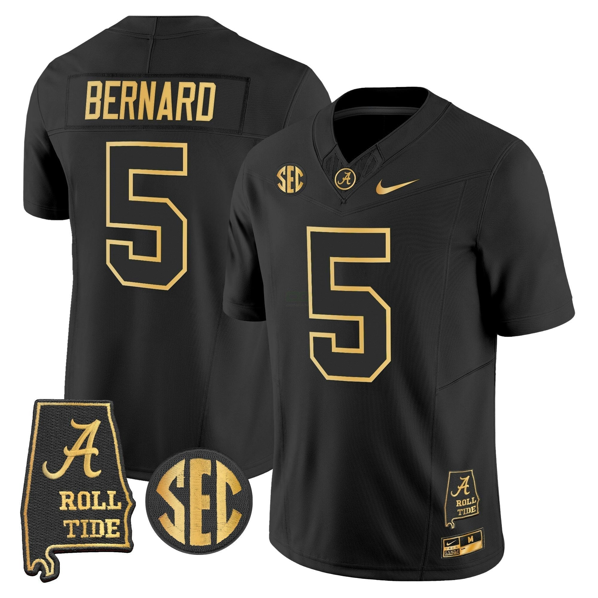 Camisa NCAA 2025 Dourada Vapor Limited Jersey - Alabama Map