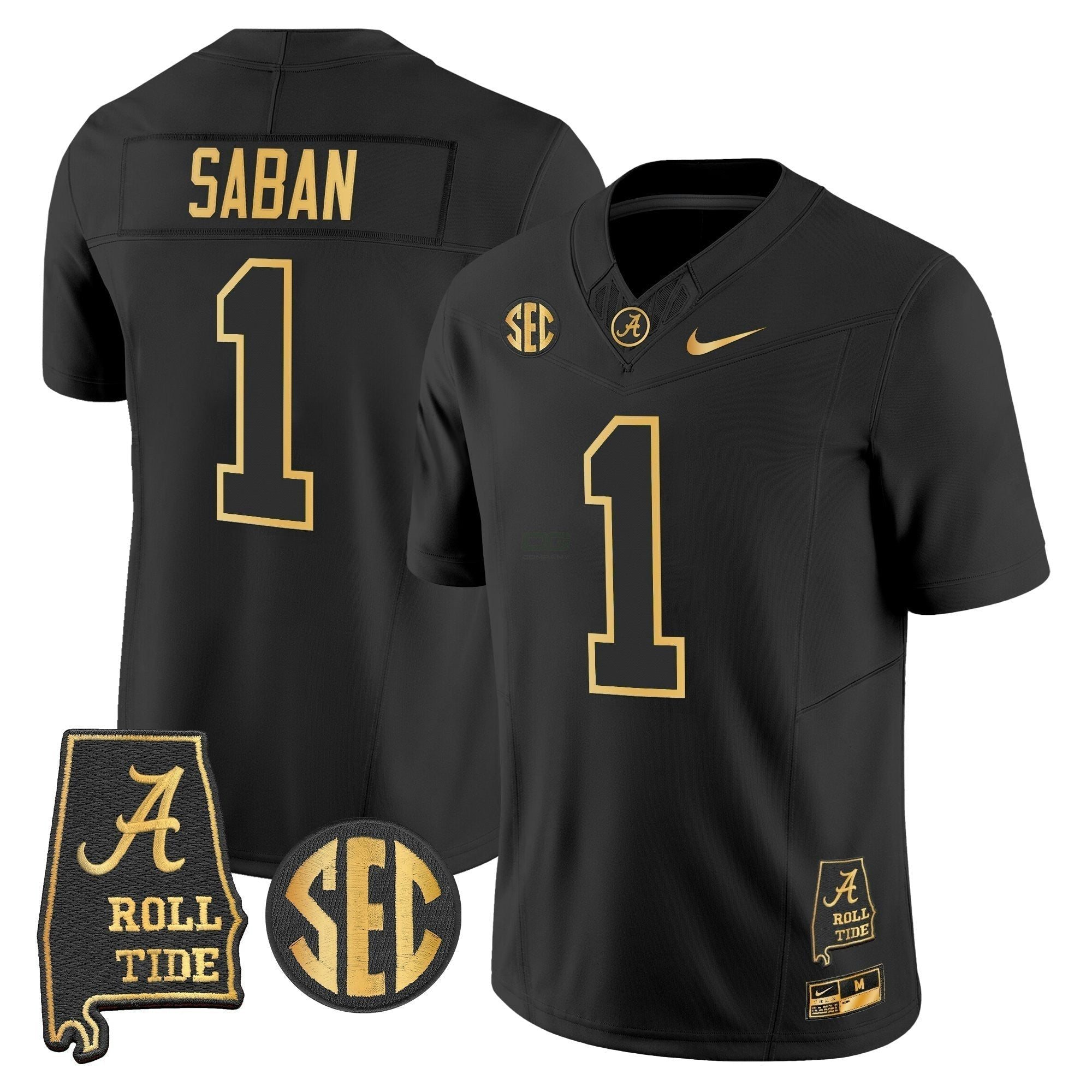 Camisa NCAA 2025 Dourada Vapor Limited Jersey - Alabama Map