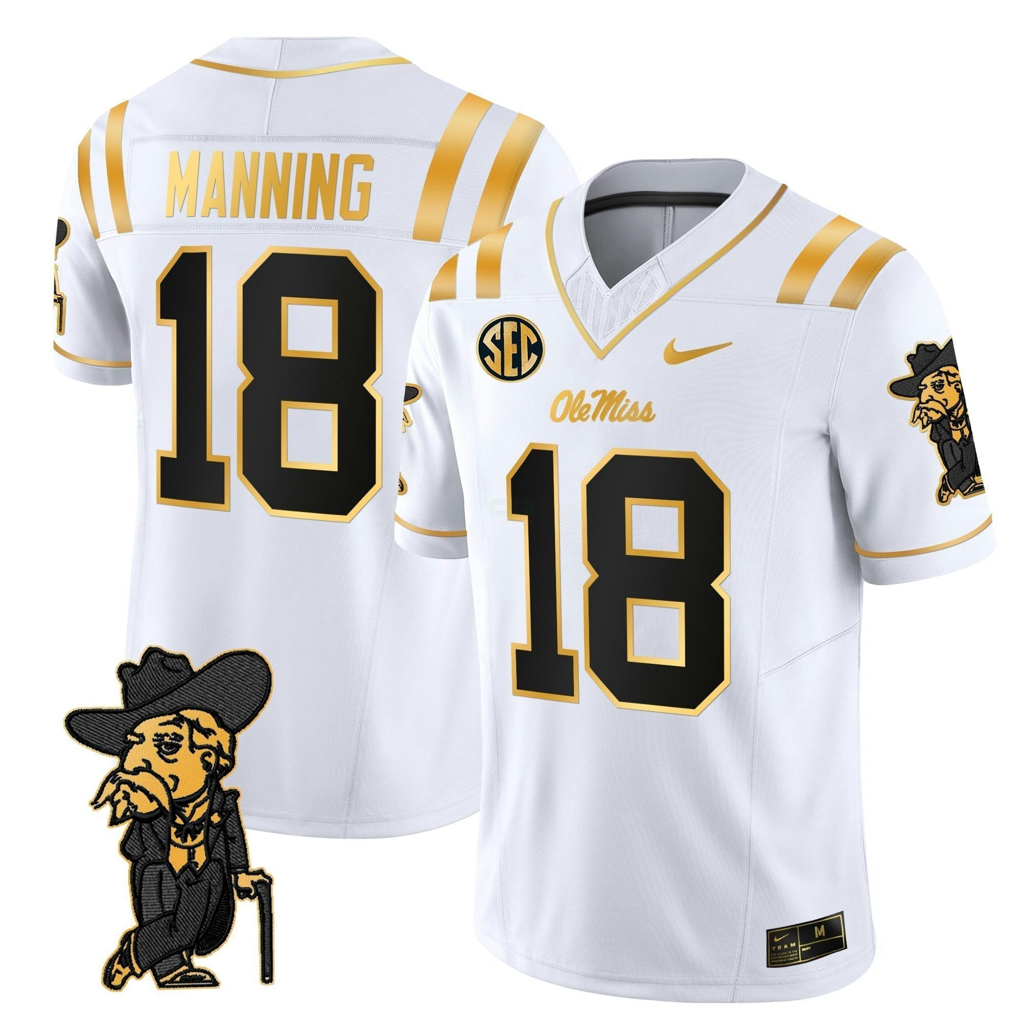 Camisa NCAA 2025 Dourada Vapor Limited Jersey