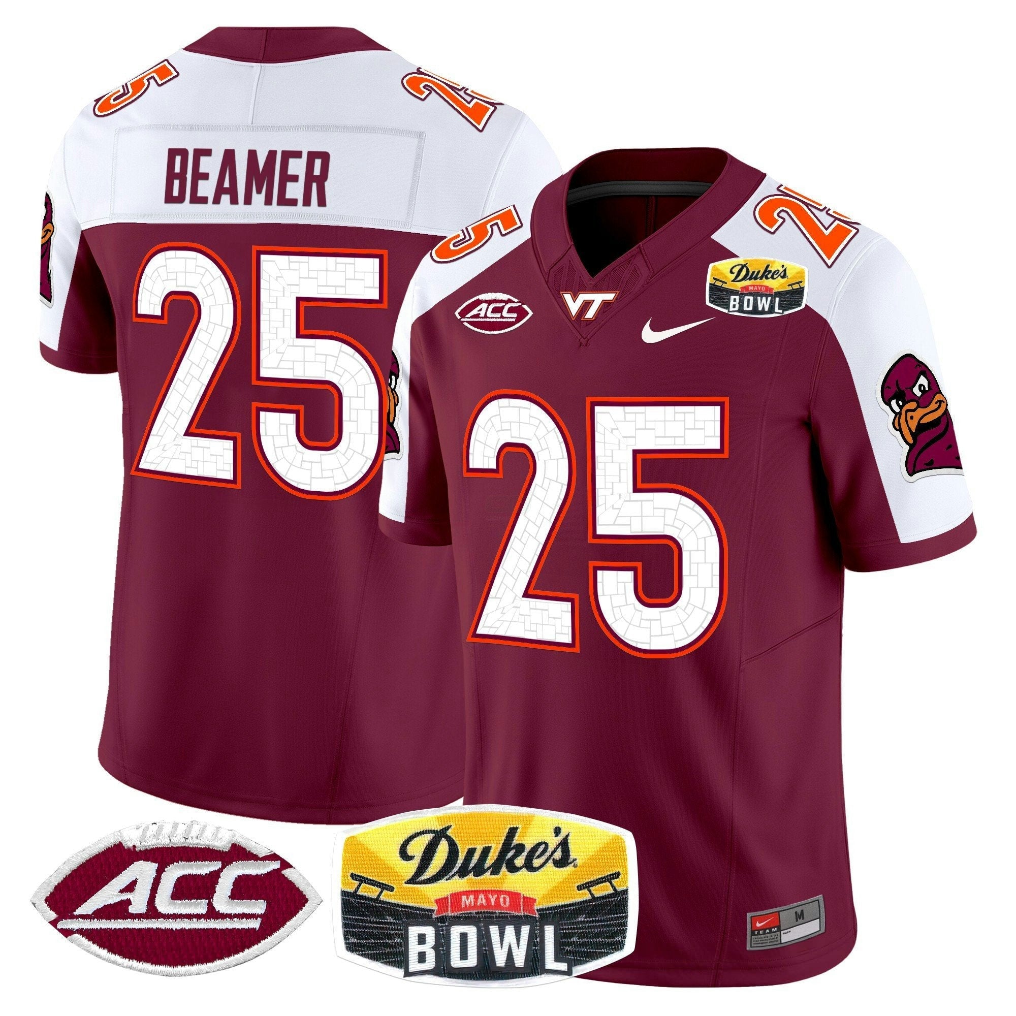 Camisa NCAA 2025 Duke's Mayo Bowl Patch Vapor Limited Jersey