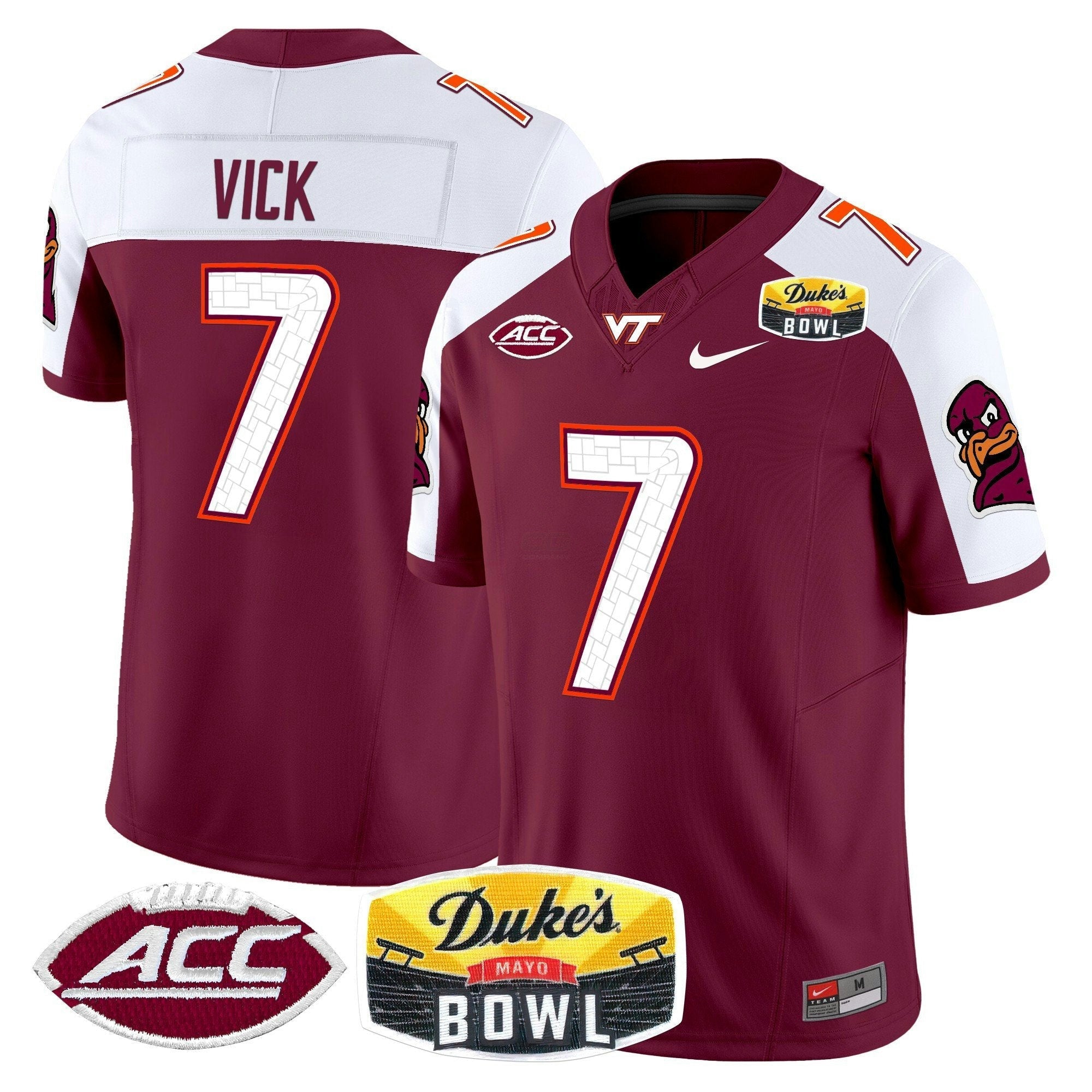 Camisa NCAA 2025 Duke's Mayo Bowl Patch Vapor Limited Jersey