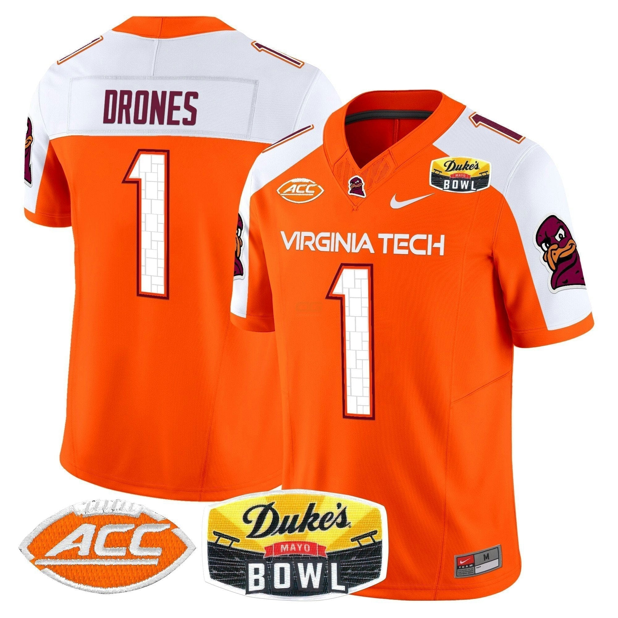 Camisa NCAA 2025 Duke's Mayo Bowl Patch Vapor Limited Jersey