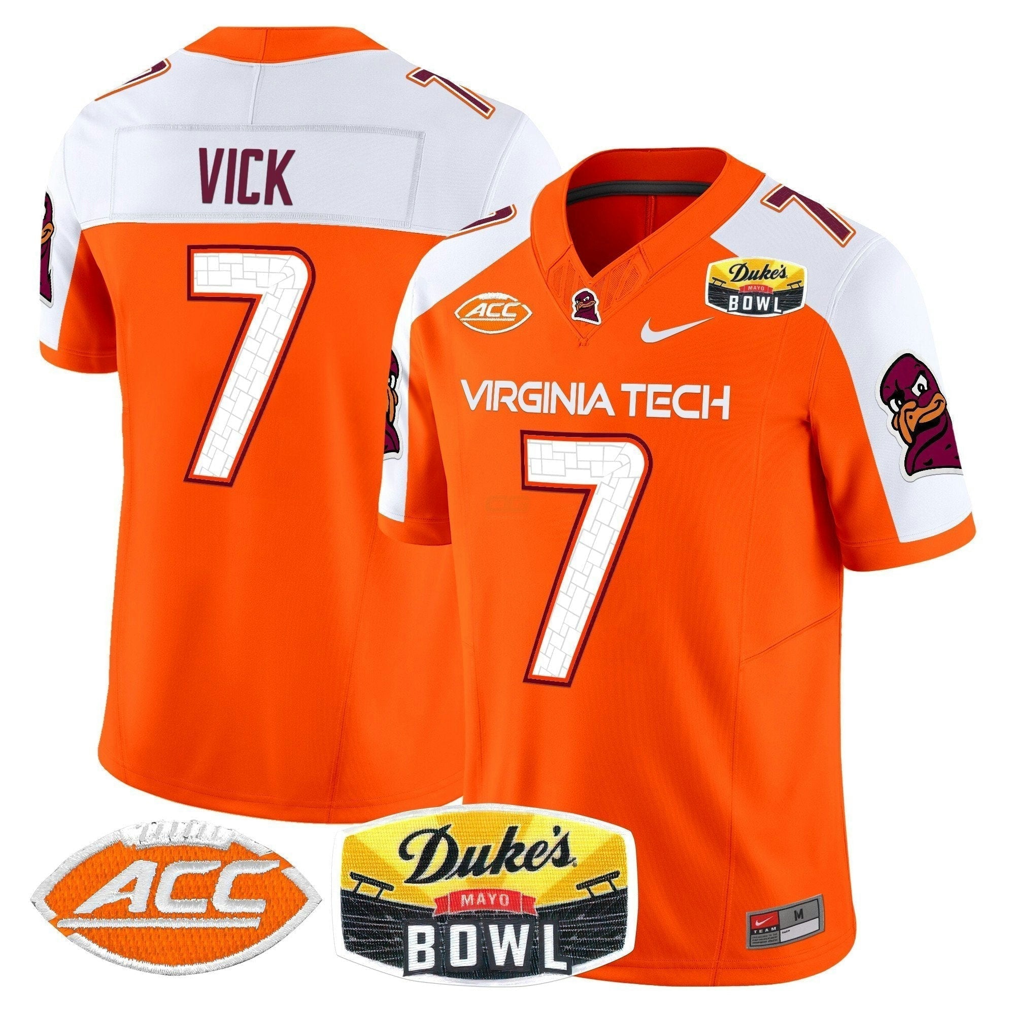 Camisa NCAA 2025 Duke's Mayo Bowl Patch Vapor Limited Jersey