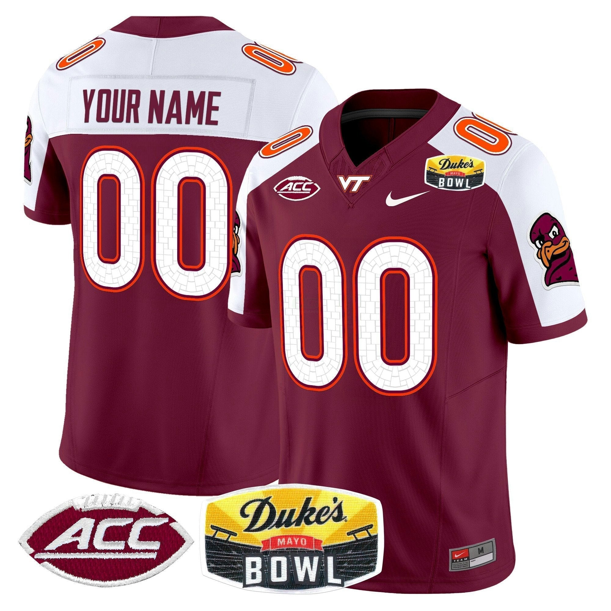 Camisa NCAA 2025 Duke's Mayo Bowl Patch Vapor Limited Jersey
