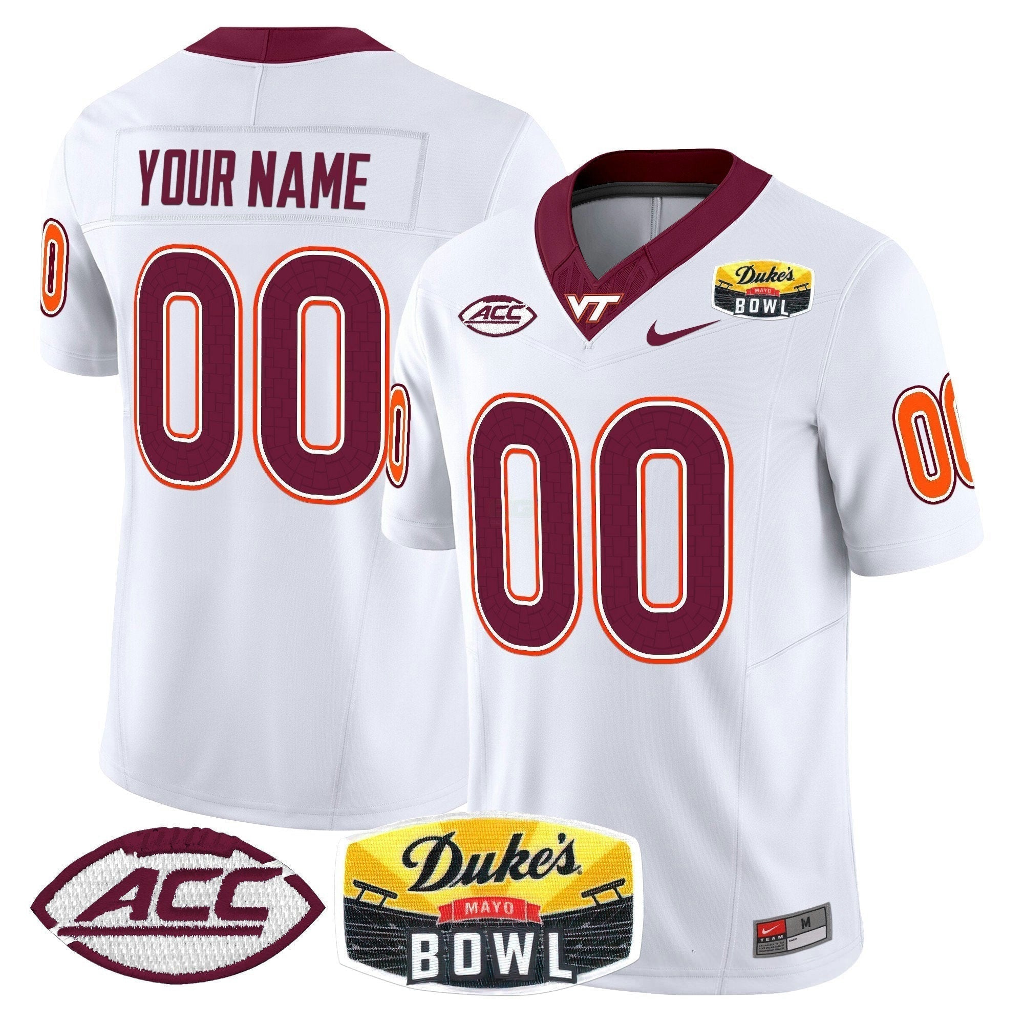 Camisa NCAA 2025 Duke's Mayo Bowl Patch Vapor Limited Jersey