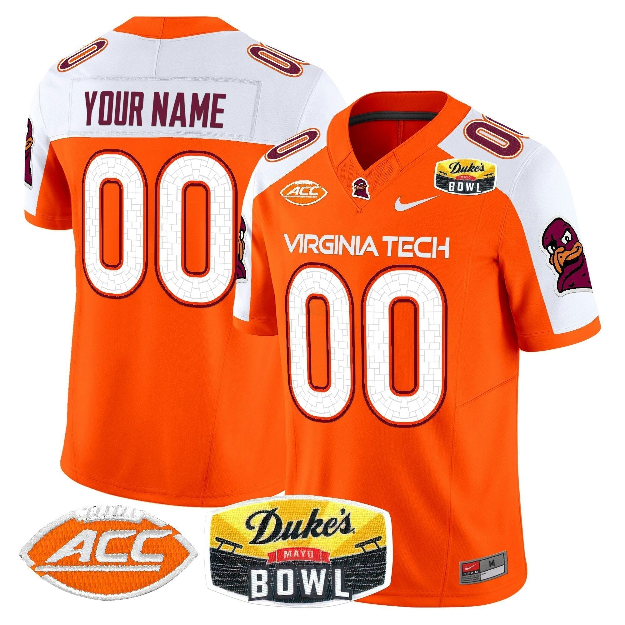 Camisa NCAA 2025 Duke's Mayo Bowl Patch Vapor Limited Jersey