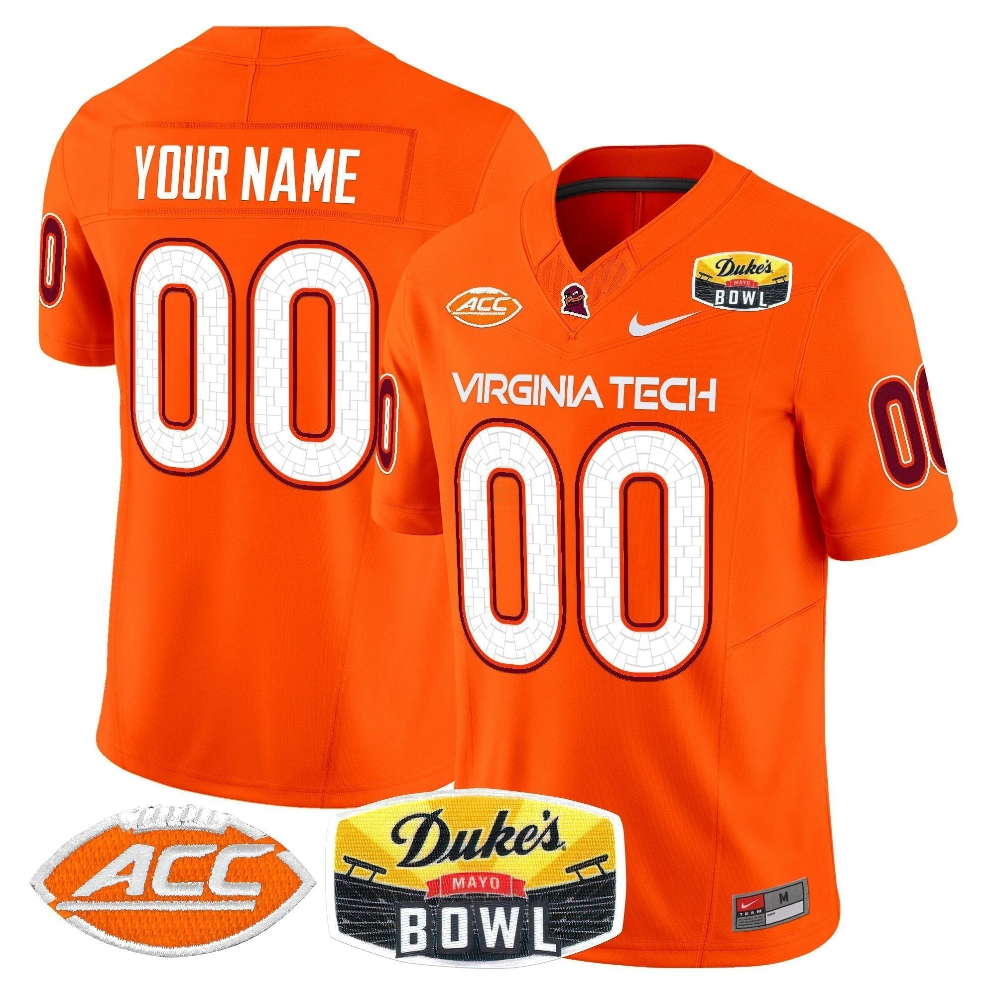 Camisa NCAA 2025 Duke's Mayo Bowl Patch Vapor Limited Jersey