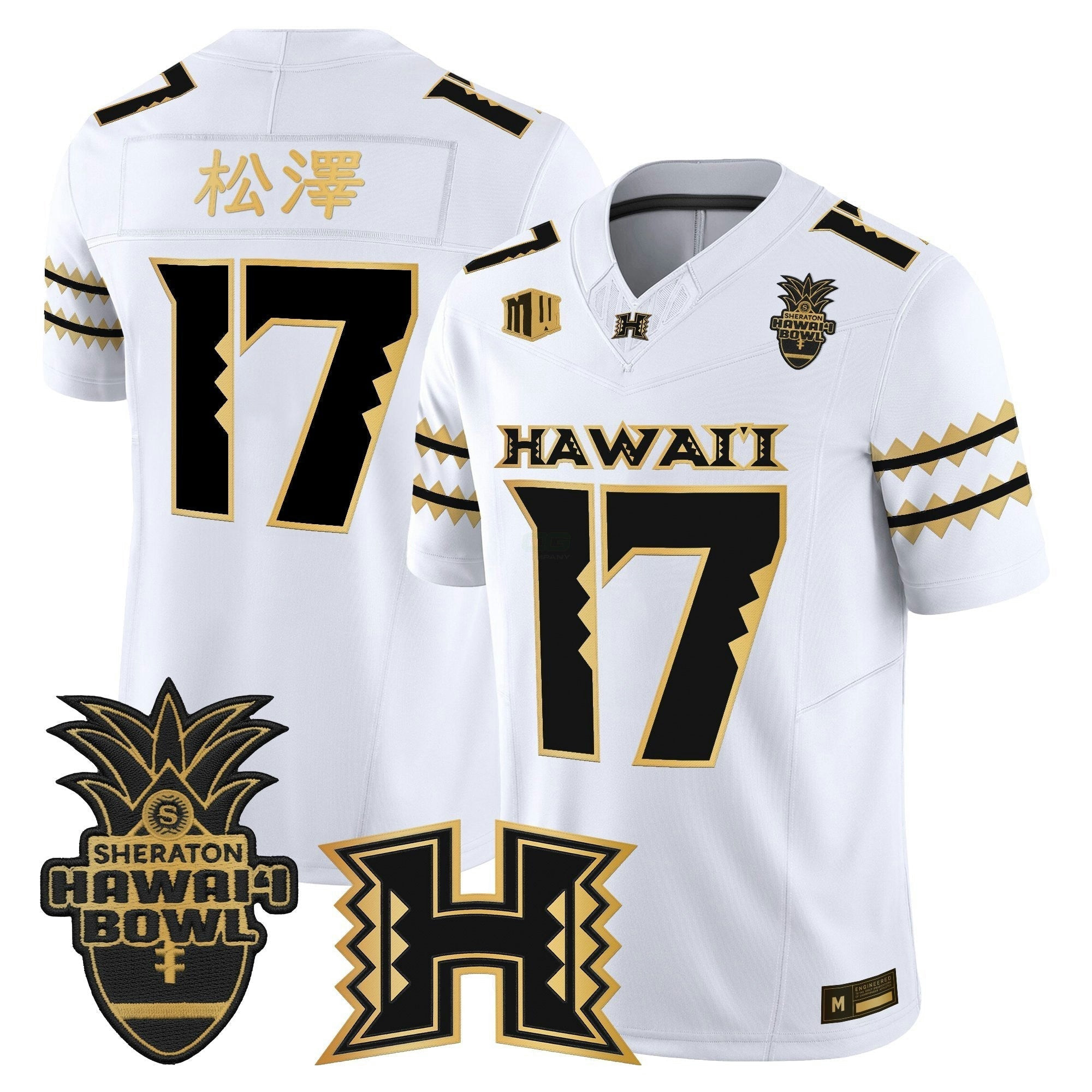 Camisa NCAA 2025 Hawai'i Bowl Gold Vapor Limited Jersey