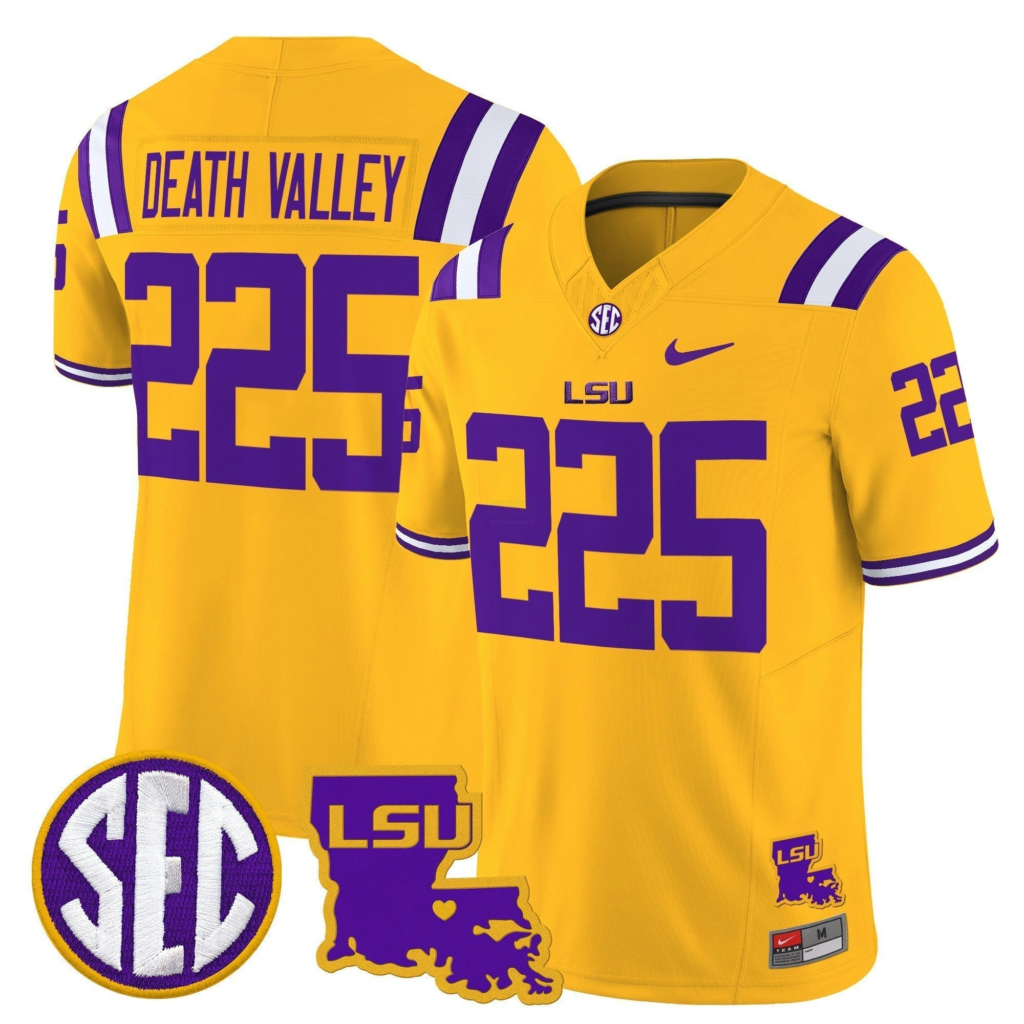 Camisa NCAA 2025 Louisiana Patch Vapor Limited Jersey