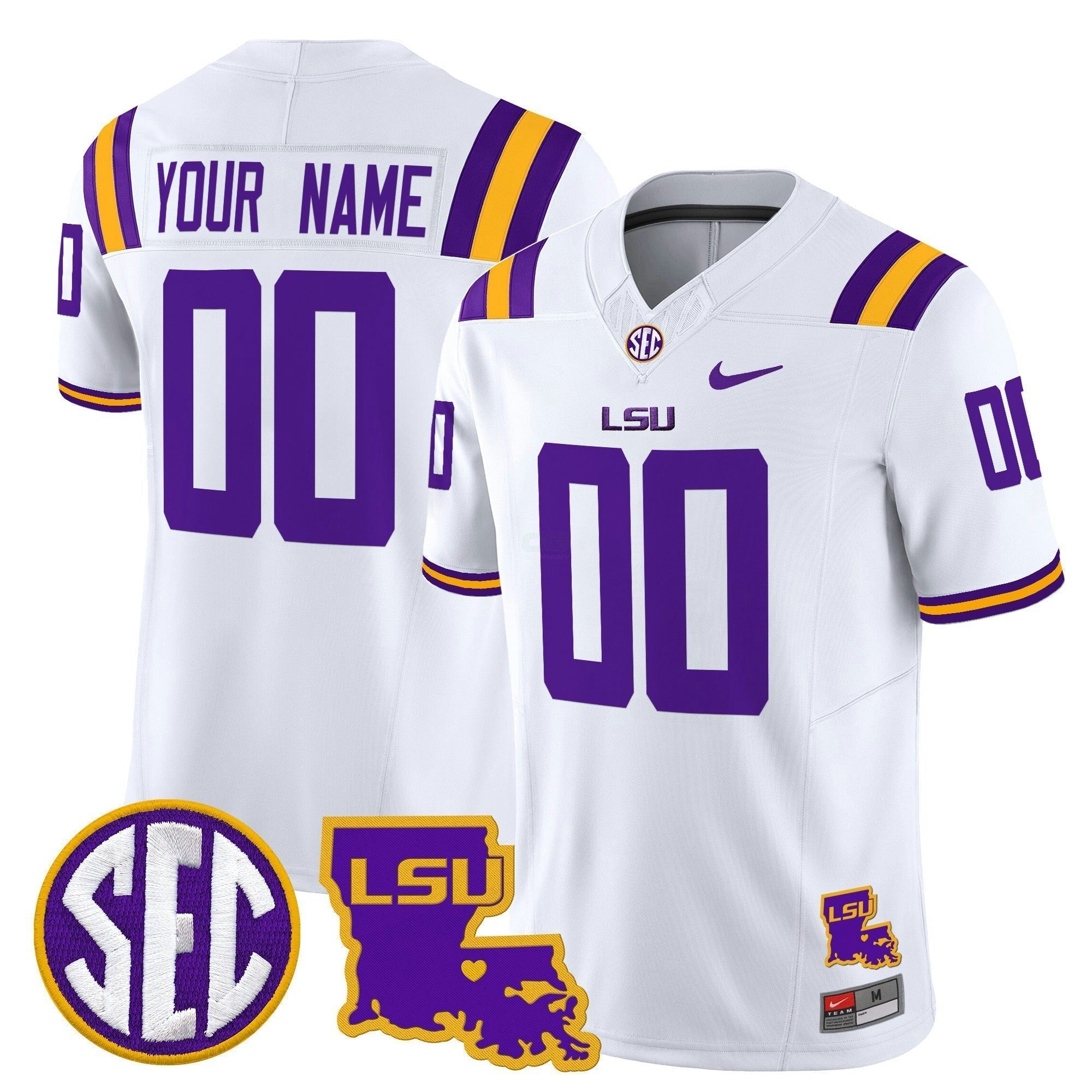 Camisa NCAA 2025 Louisiana Patch Vapor Limited Jersey