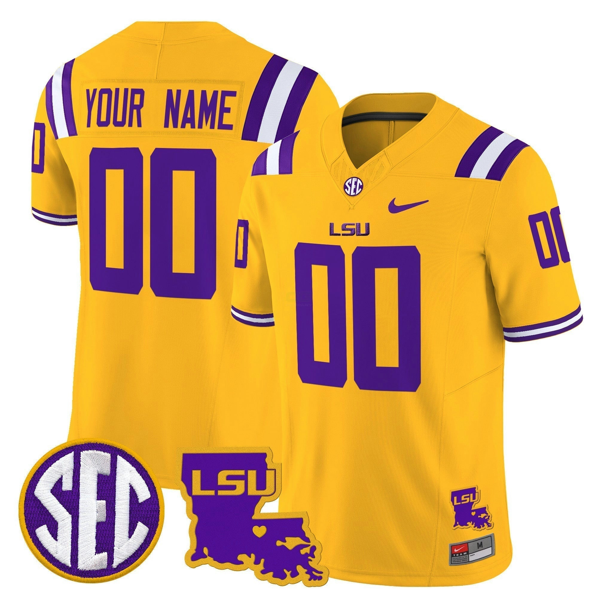Camisa NCAA 2025 Louisiana Patch Vapor Limited Jersey