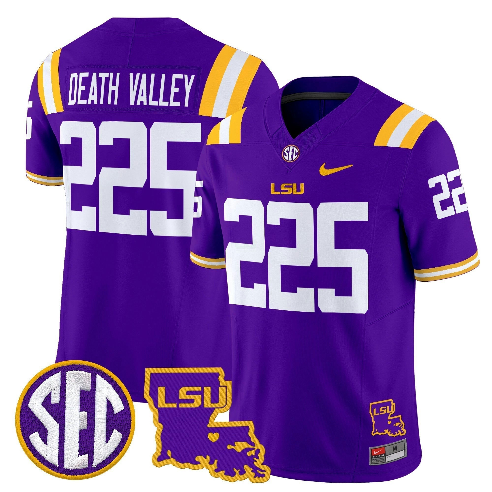 Camisa NCAA 2025 Louisiana Patch Vapor Limited Jersey