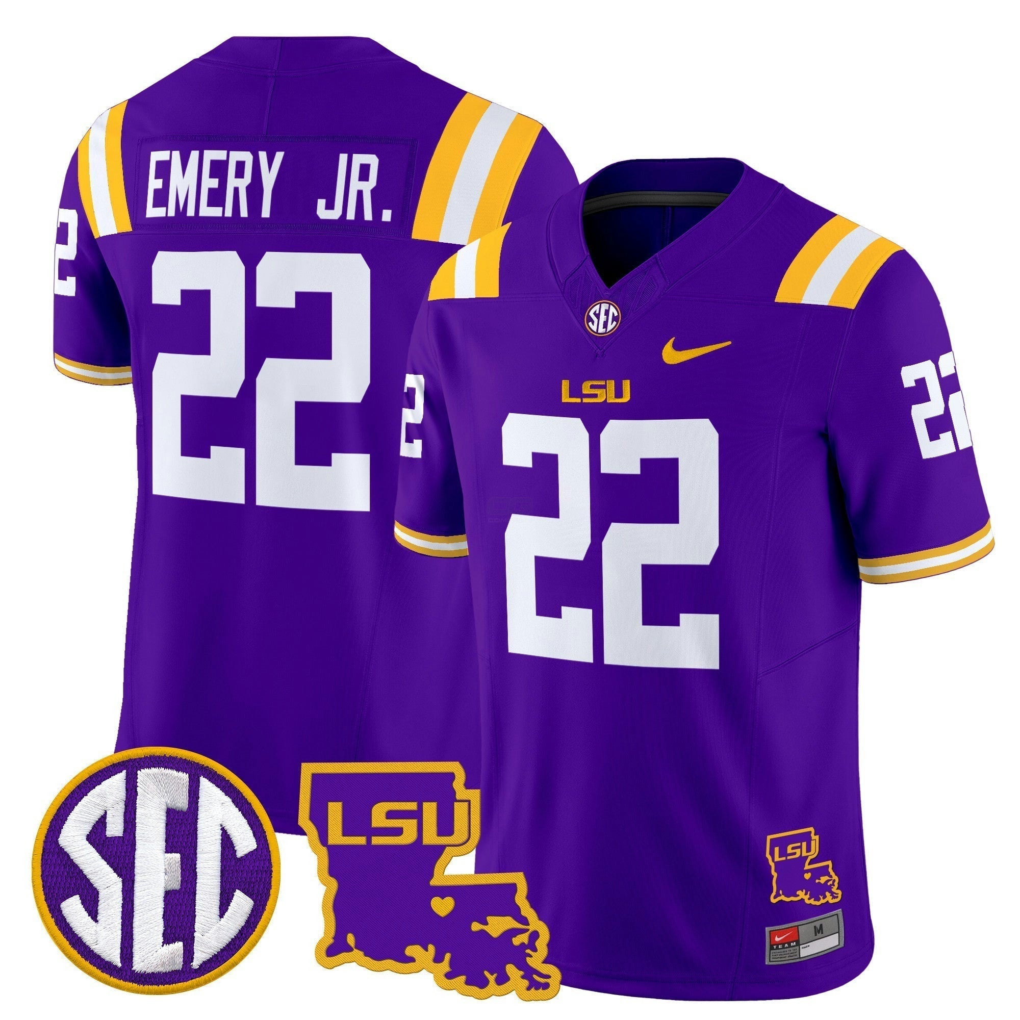 Camisa NCAA 2025 Louisiana Patch Vapor Limited Jersey