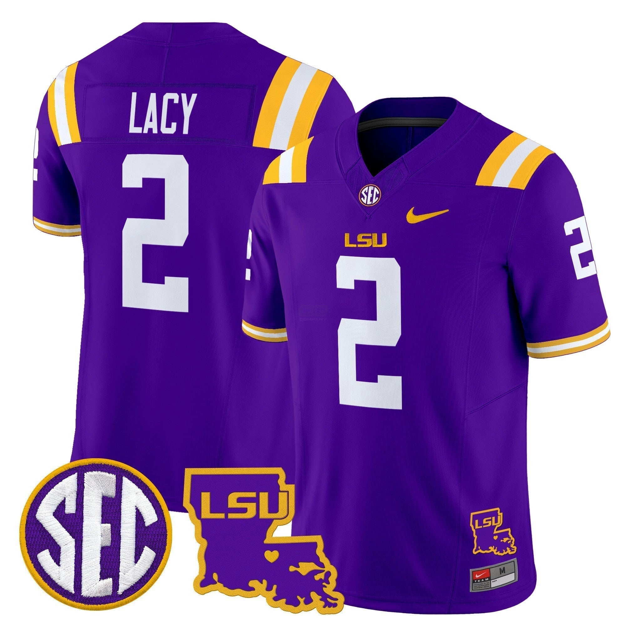 Camisa NCAA 2025 Louisiana Patch Vapor Limited Jersey