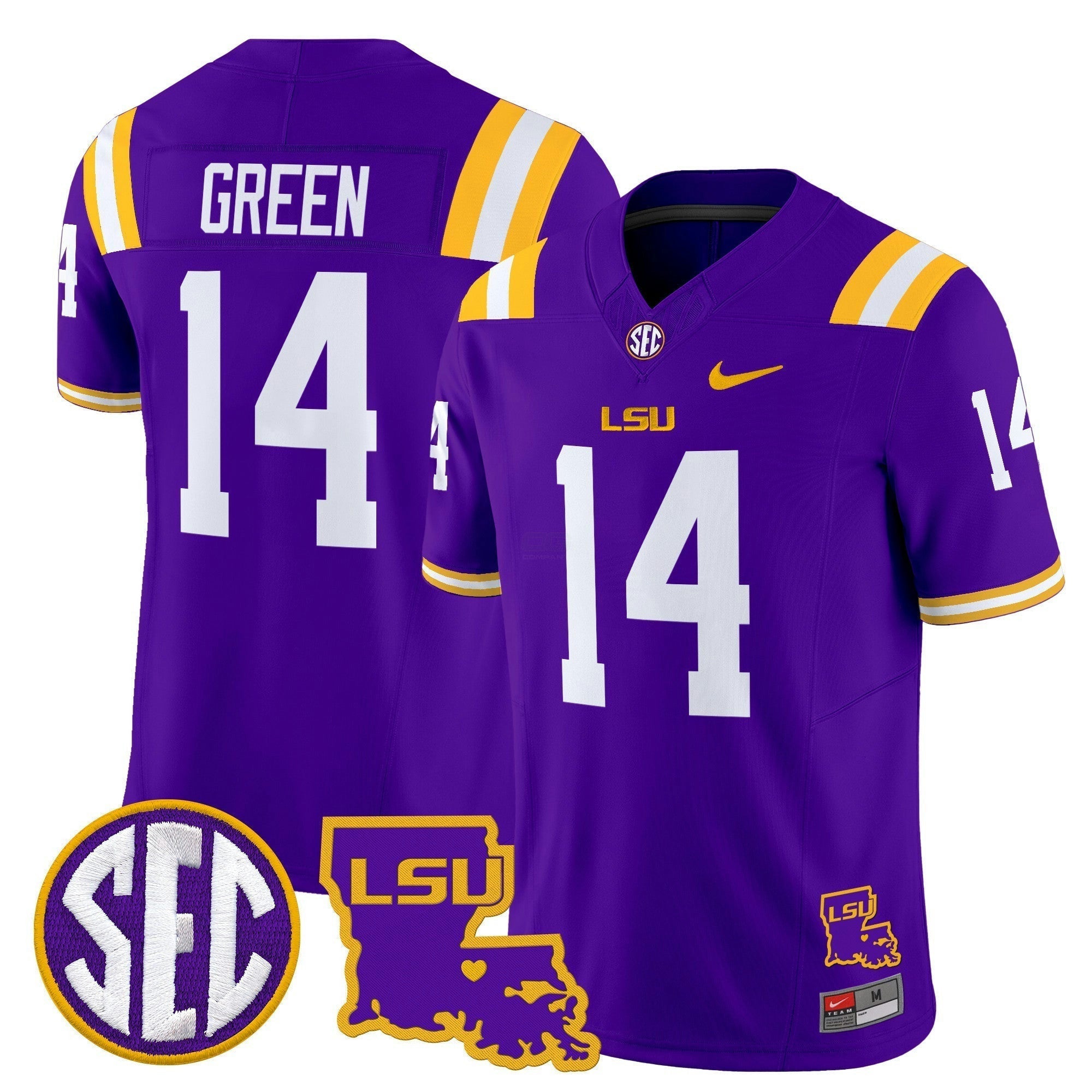 Camisa NCAA 2025 Louisiana Patch Vapor Limited Jersey